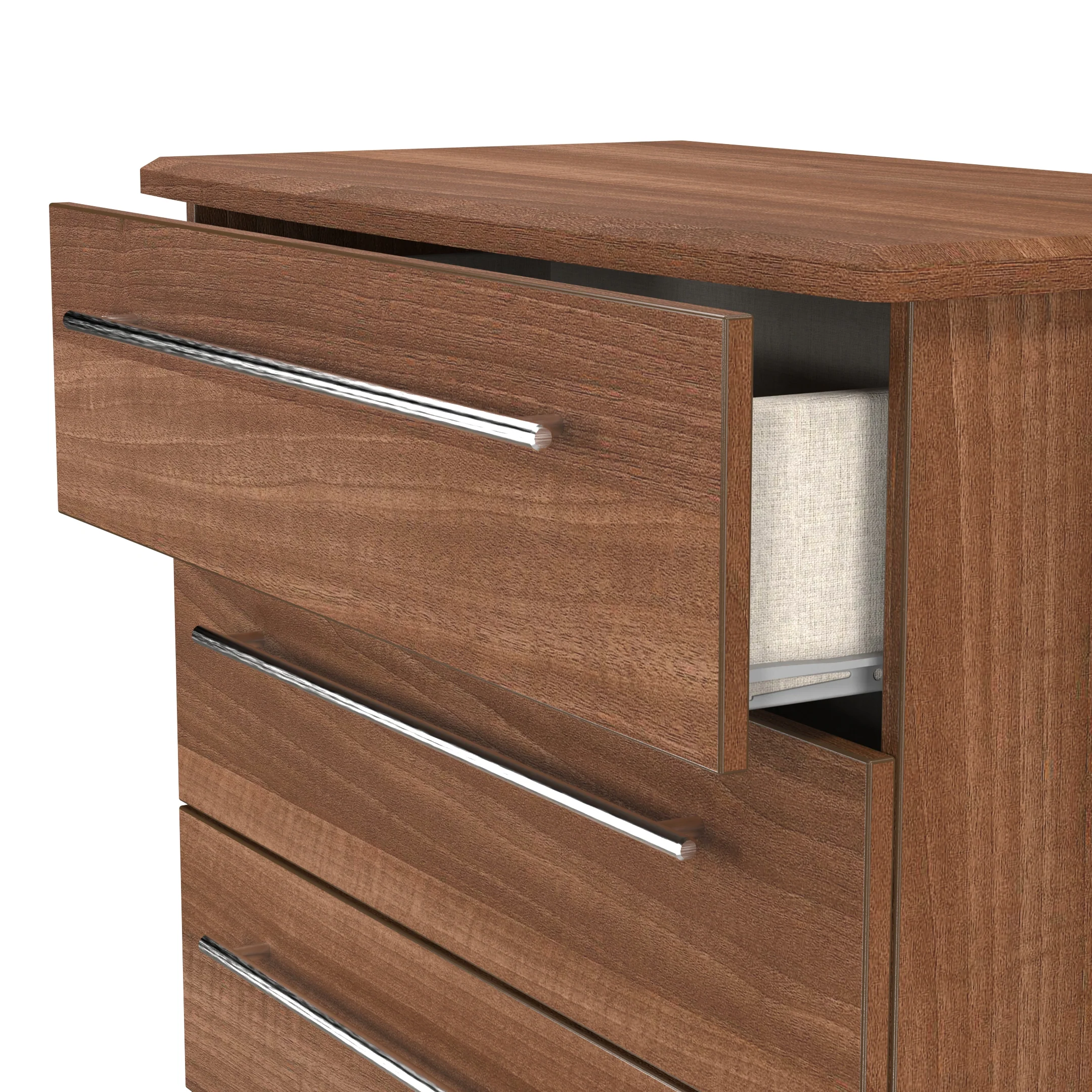 Sofia Ready Assembled 4 Drawer Chest in Noche Walnut - Image 6