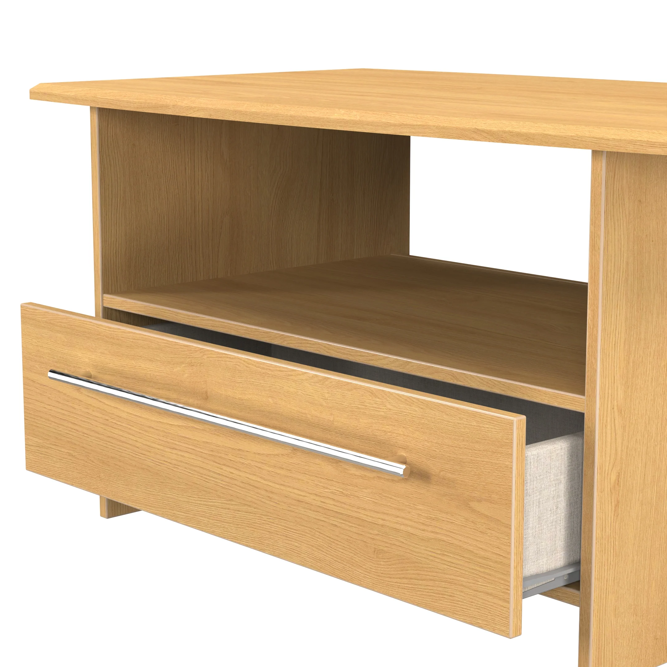 Sofia Ready Assembled Bottom Drawer Coffee Table in Modern Oak - Image 6