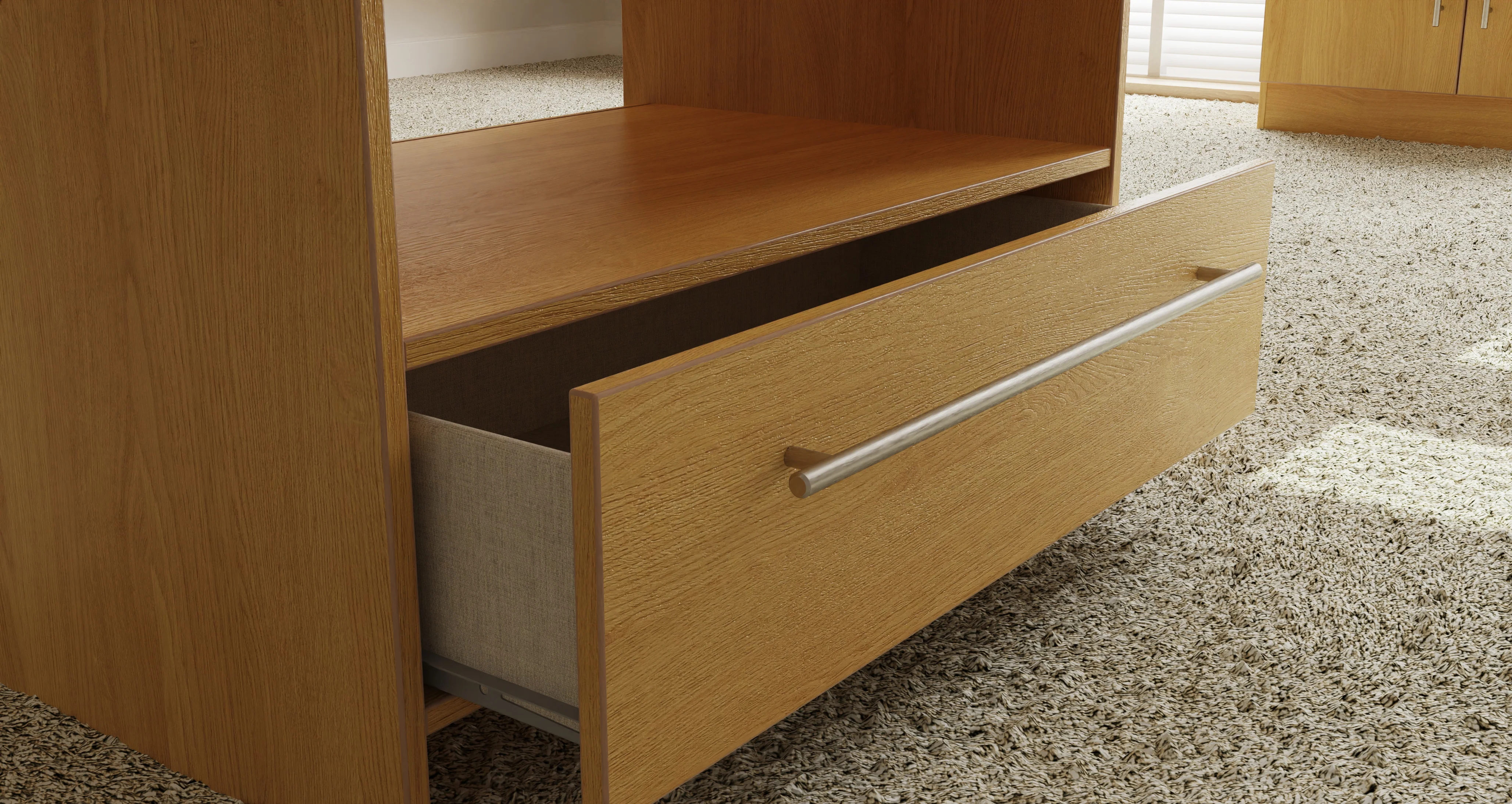 Sofia Ready Assembled Bottom Drawer Coffee Table in Modern Oak - Image 8