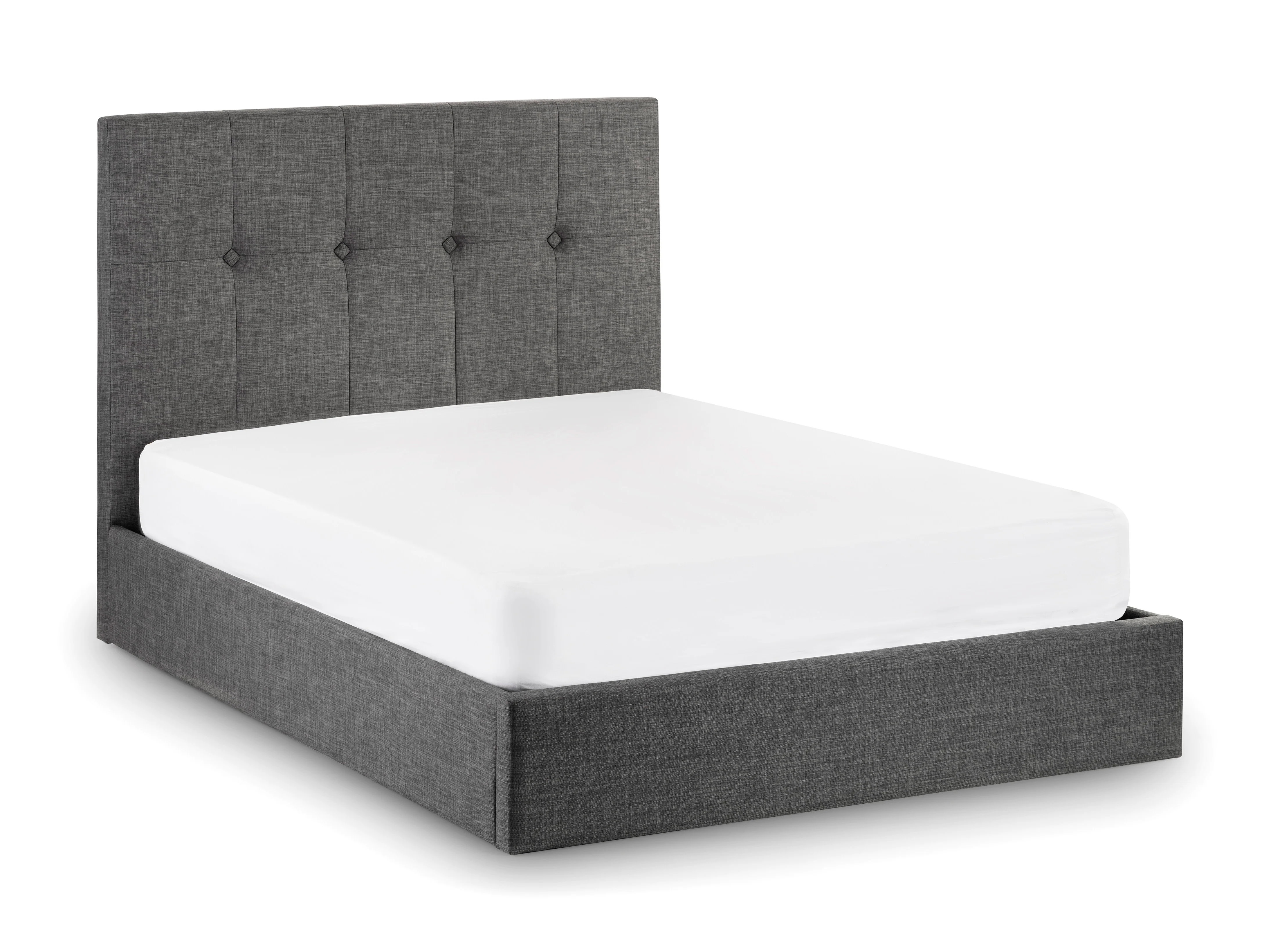 Sorrento Ottoman Storage 150cm King Bed - Slate Linen - Image 3