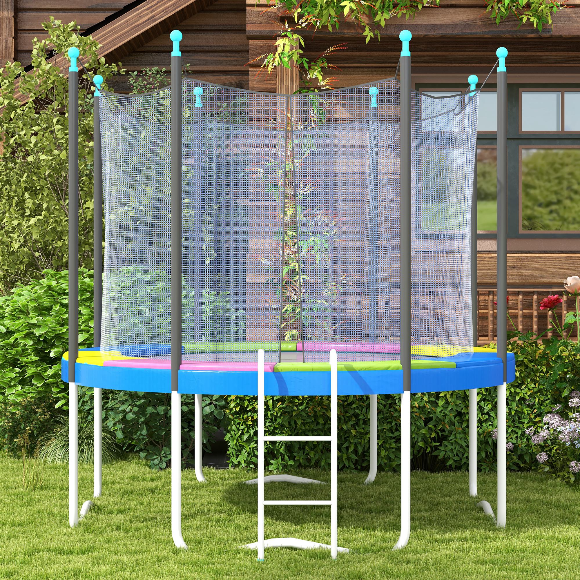 SPORTNOW 10FT Trampoline Pad Spring Cover, Waterproof, Multi-Colored - Image 8