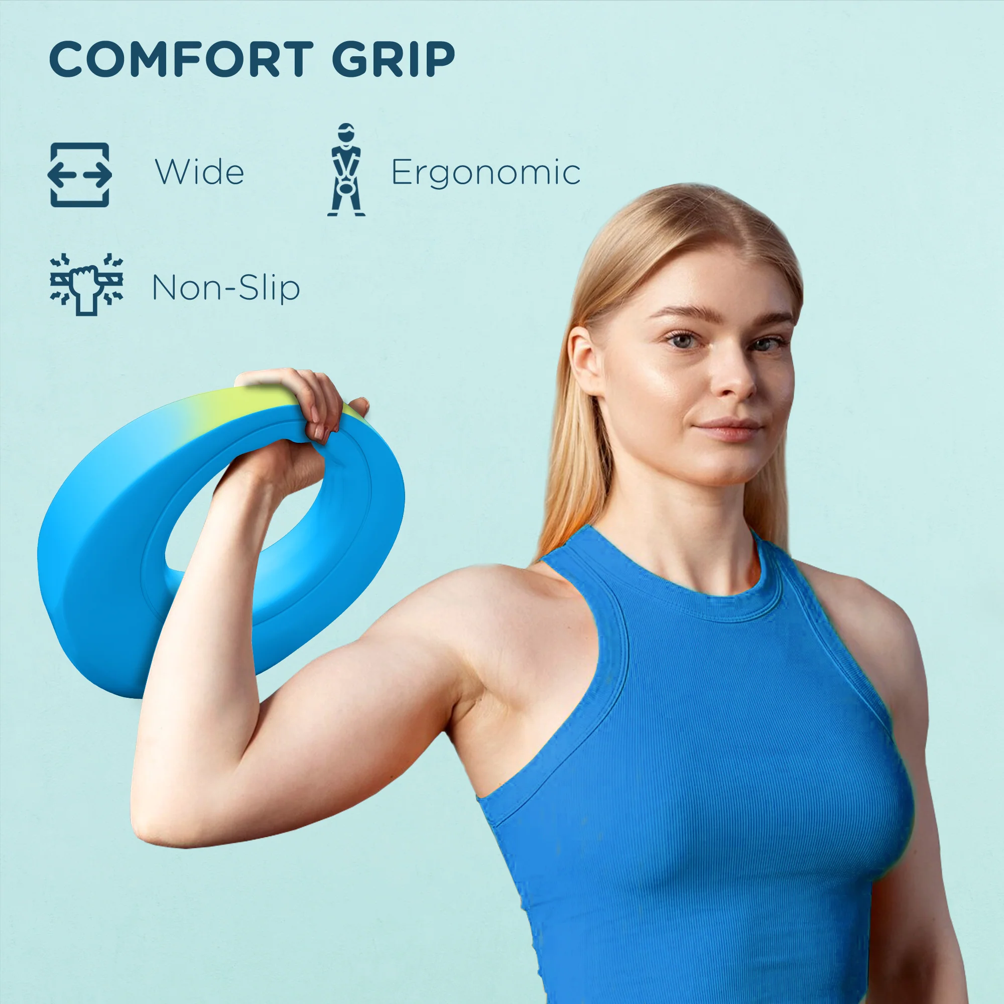 SPORTNOW Kettlebell For Weight Lifting/Strength Training - Grey 6kg/Green 8kg/Blue 10kg/Pink 12kg - Image 30