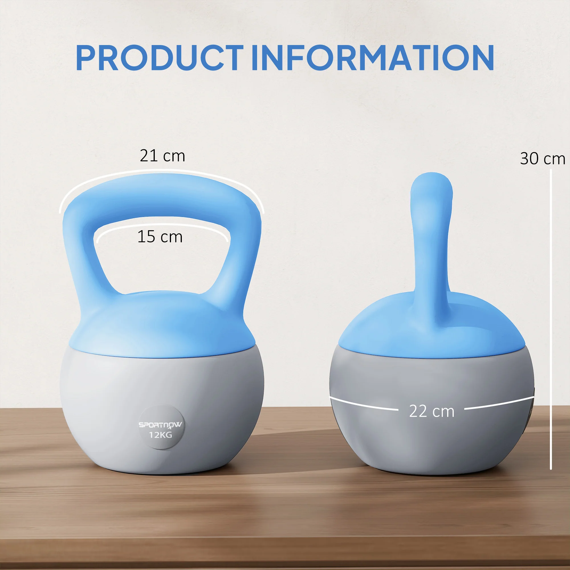 SPORTNOW 12KG Kettlebell With Soft Body And Non-Slip Handle - Image 5