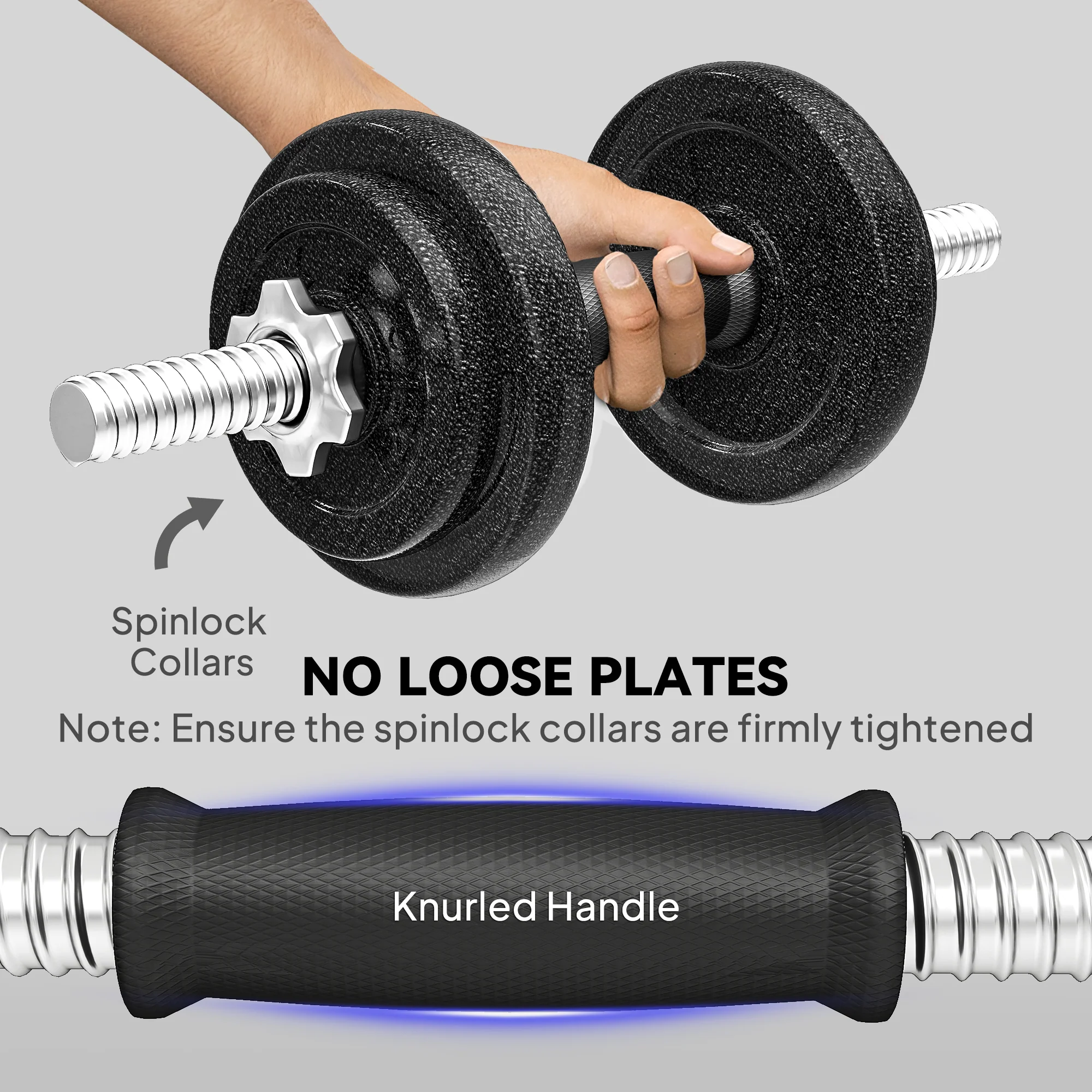SPORTNOW 2-in-1 Adjustable Dumbbells Set, Weights Dumbbells Set - Image 4