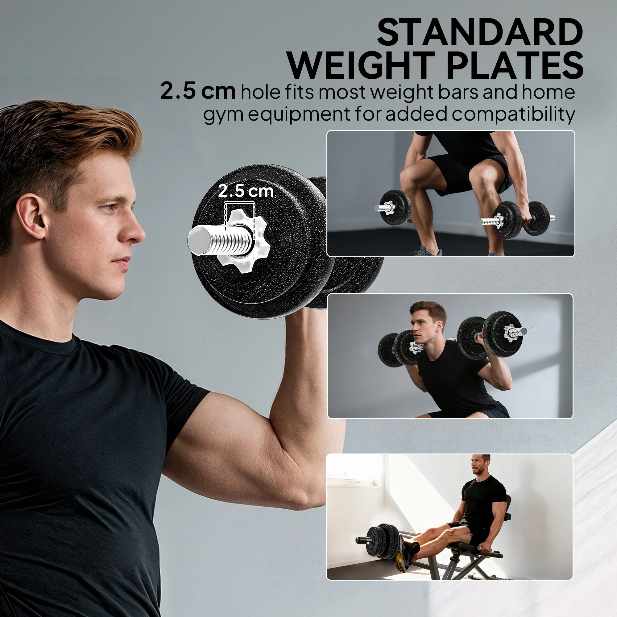 SPORTNOW 2-in-1 Adjustable Dumbbells Set, Weights Dumbbells Set - Image 7