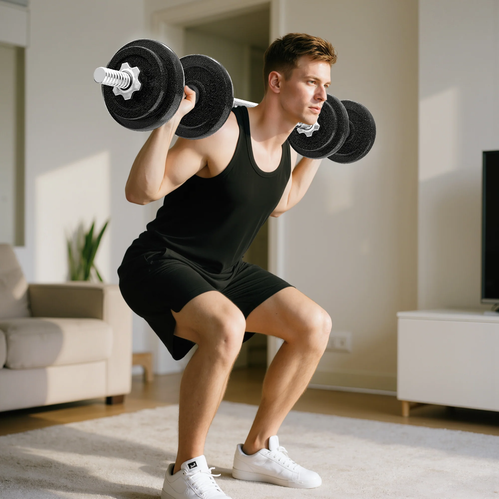 SPORTNOW 2-in-1 Adjustable Dumbbells Set, Weights Dumbbells Set - Image 9