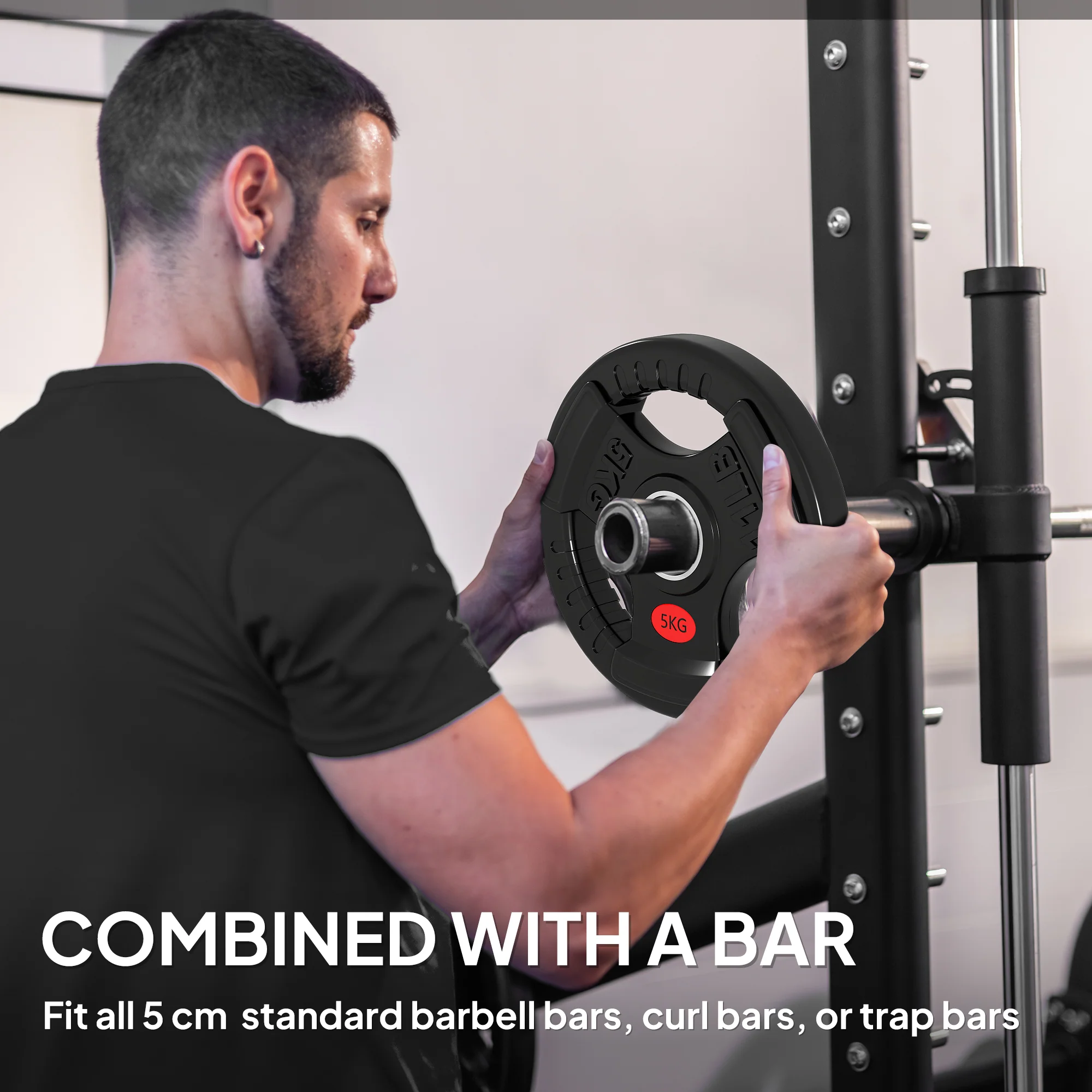 SPORTNOW 2 x Olympic Weight Plates, Weight Plate Discs with Tri-Grips - Image 13