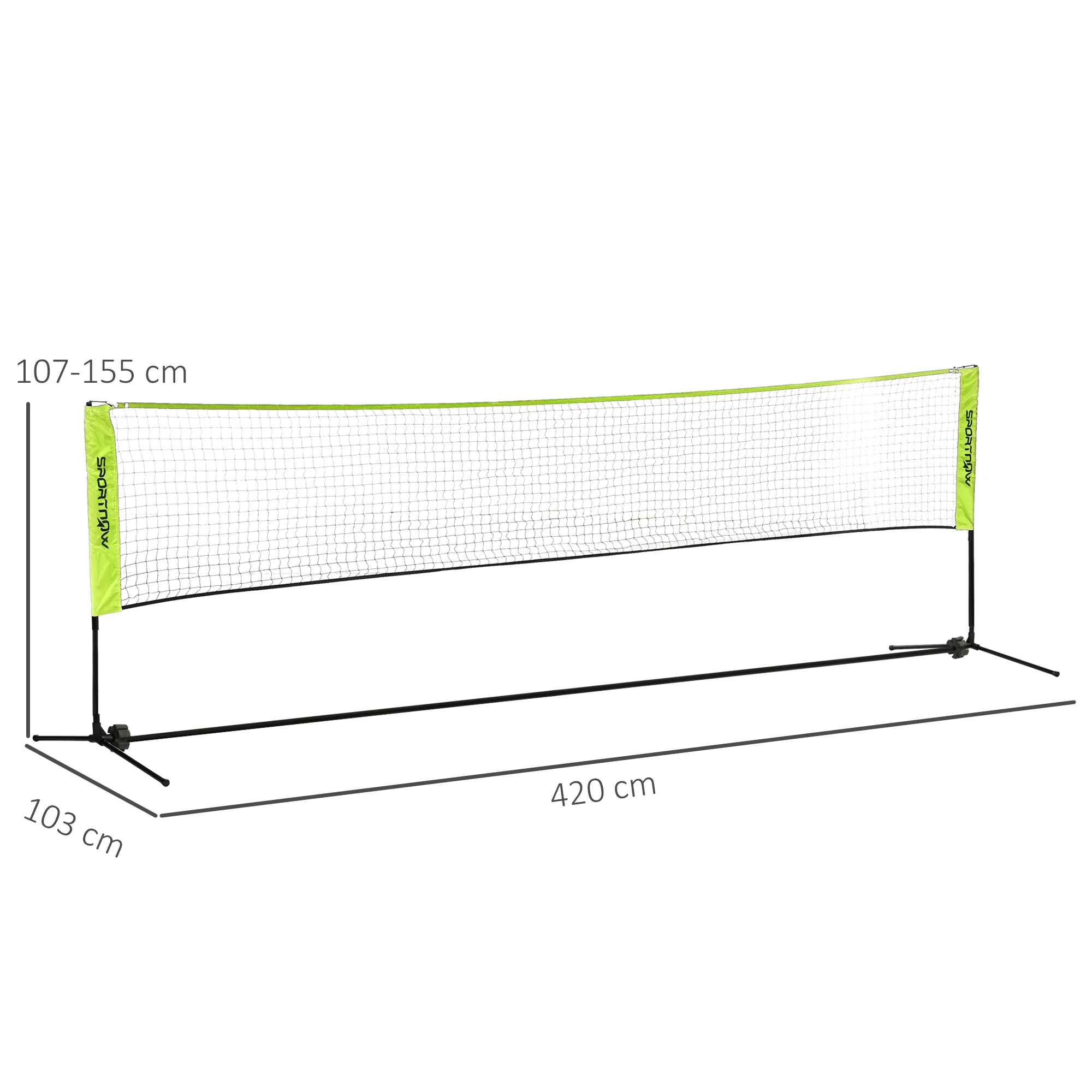 SPORTNOW 4m Badminton Net, Adjustable Sports Net For Tennis, Volleyball - Image 5