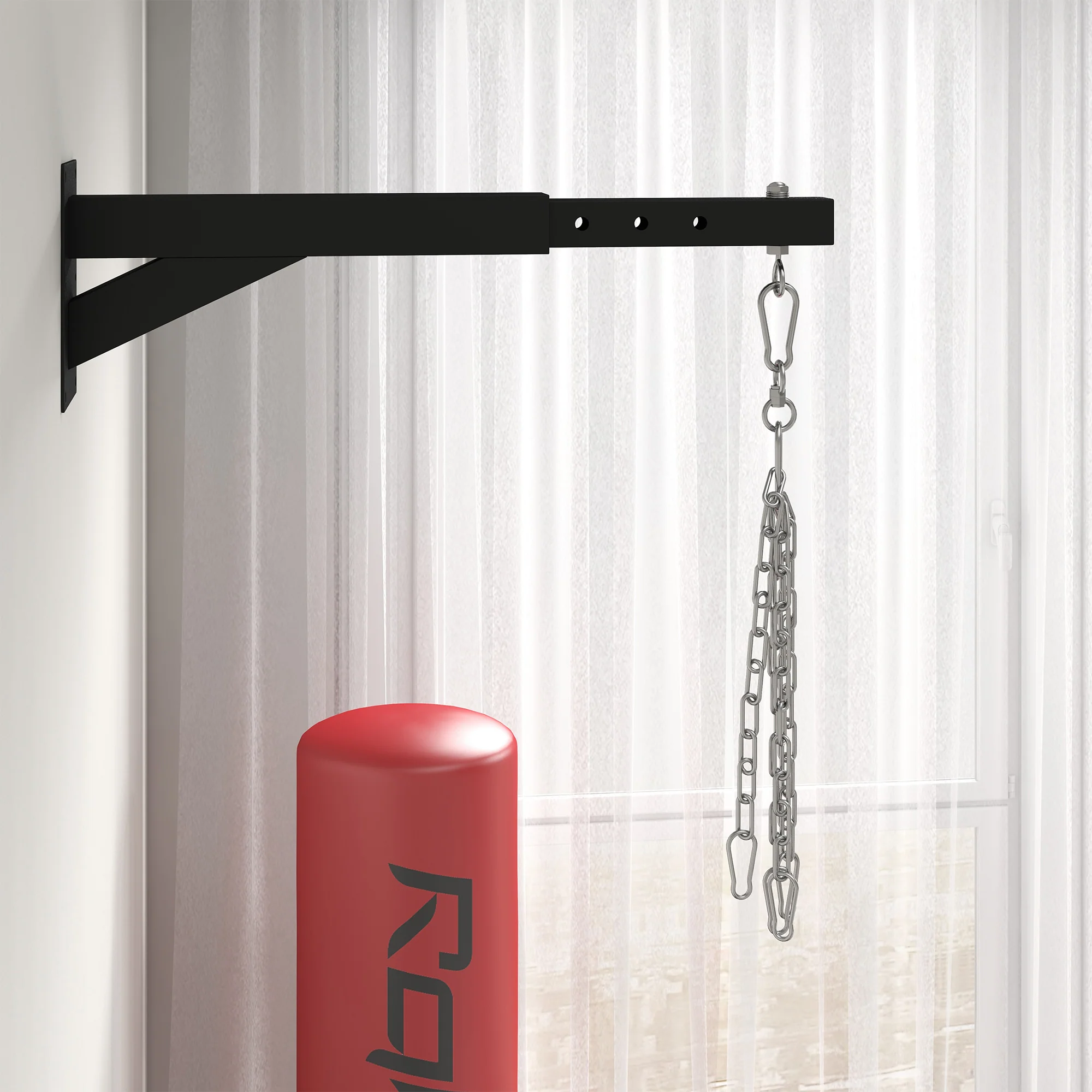 SPORTNOW 5-Length Adjustable Punch Bag Bracket for Boxing, Punching Training - Image 7