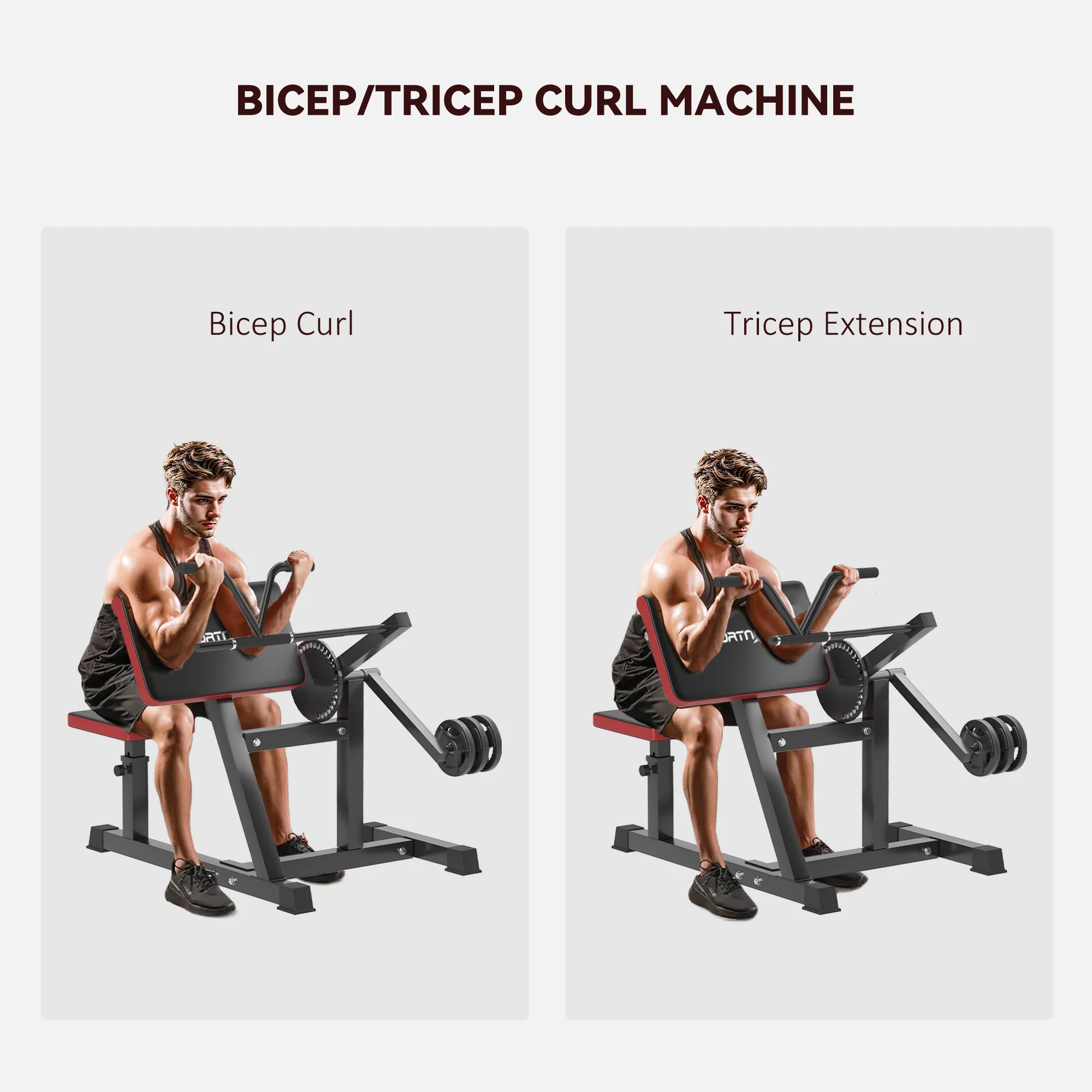 SPORTNOW Adjustable Preacher Curl Bench with Elbow Cushion for Home Gym - Image 3