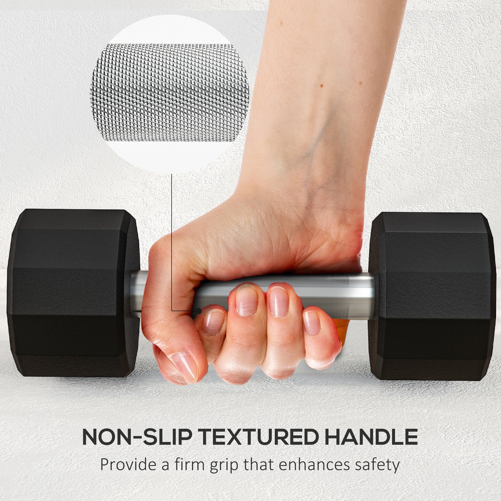 2 X 4kg SPORTNOW Dumbbells Weights Set With 12-Sided Shape And Non-Slip Grip - Image 6