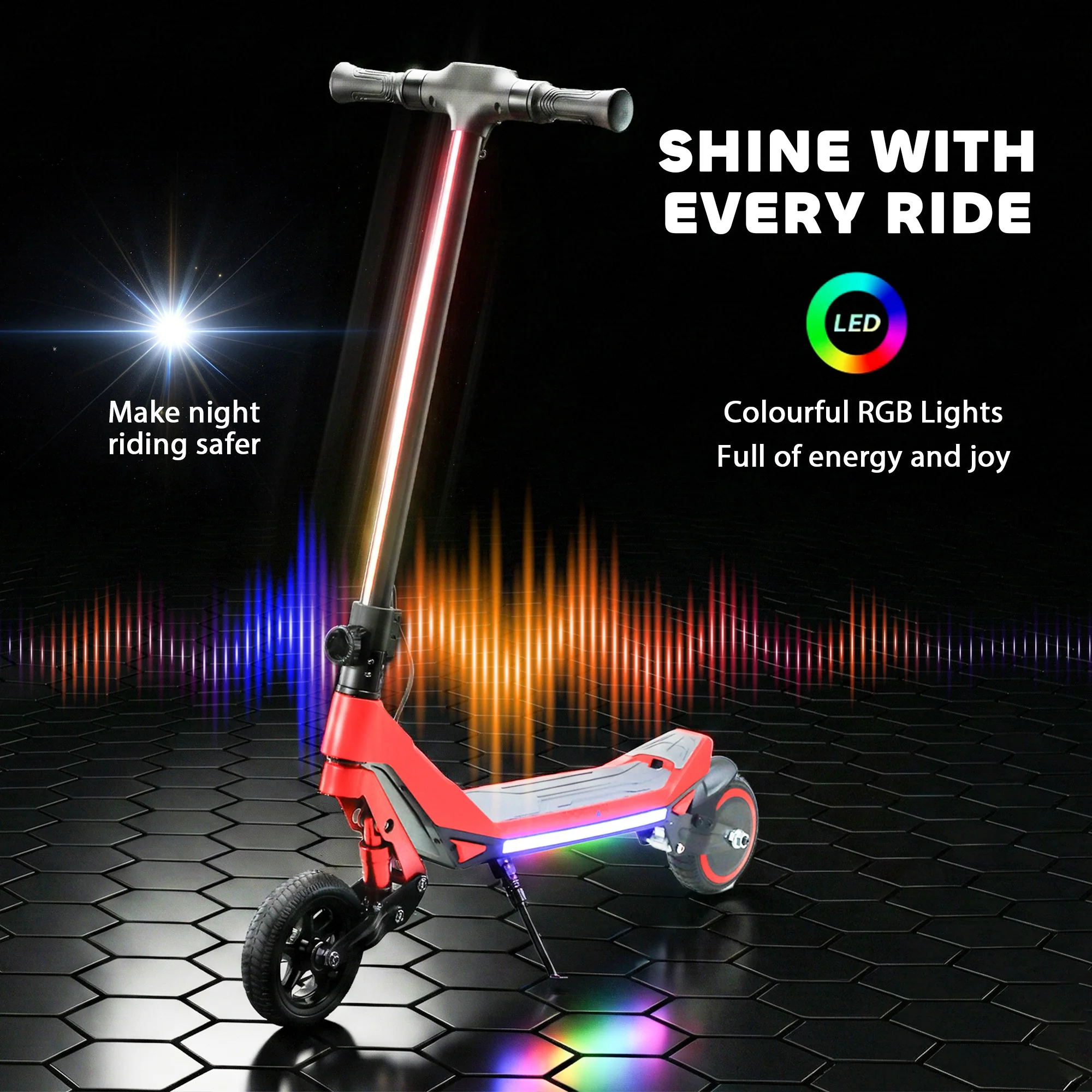 SPORTNOW Electric Scooter for Kids, Foldable E Scooter for Age Age 6+ Red - Image 7