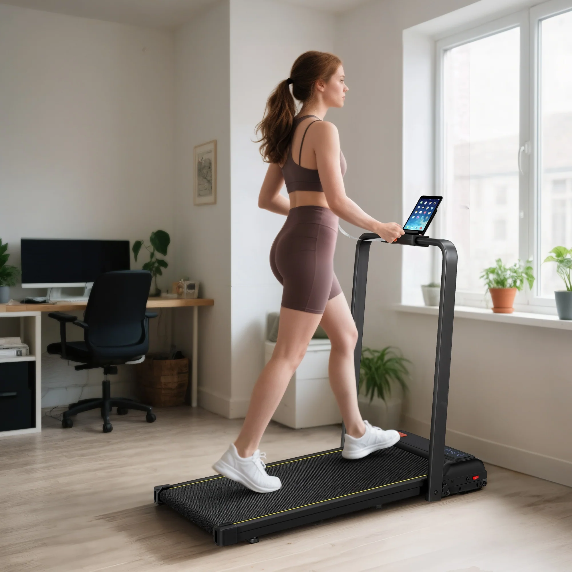 SPORTNOW Folding Treadmill Walking Pad, Running Jogging Walking Machine - Image 2