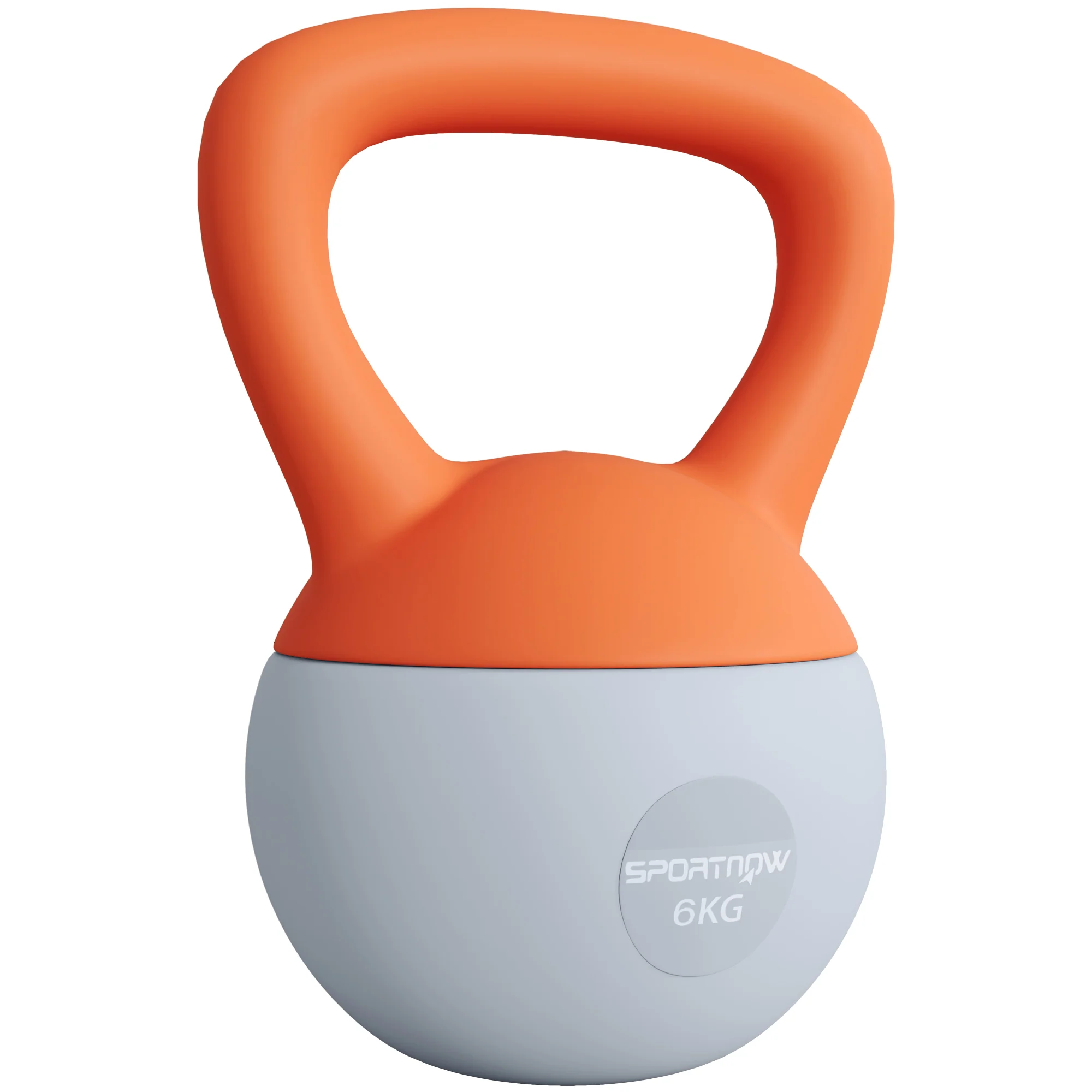 SPORTNOW Kettlebell W/ Soft Body And Non-Slip Handle, Orange And Grey - Image 10