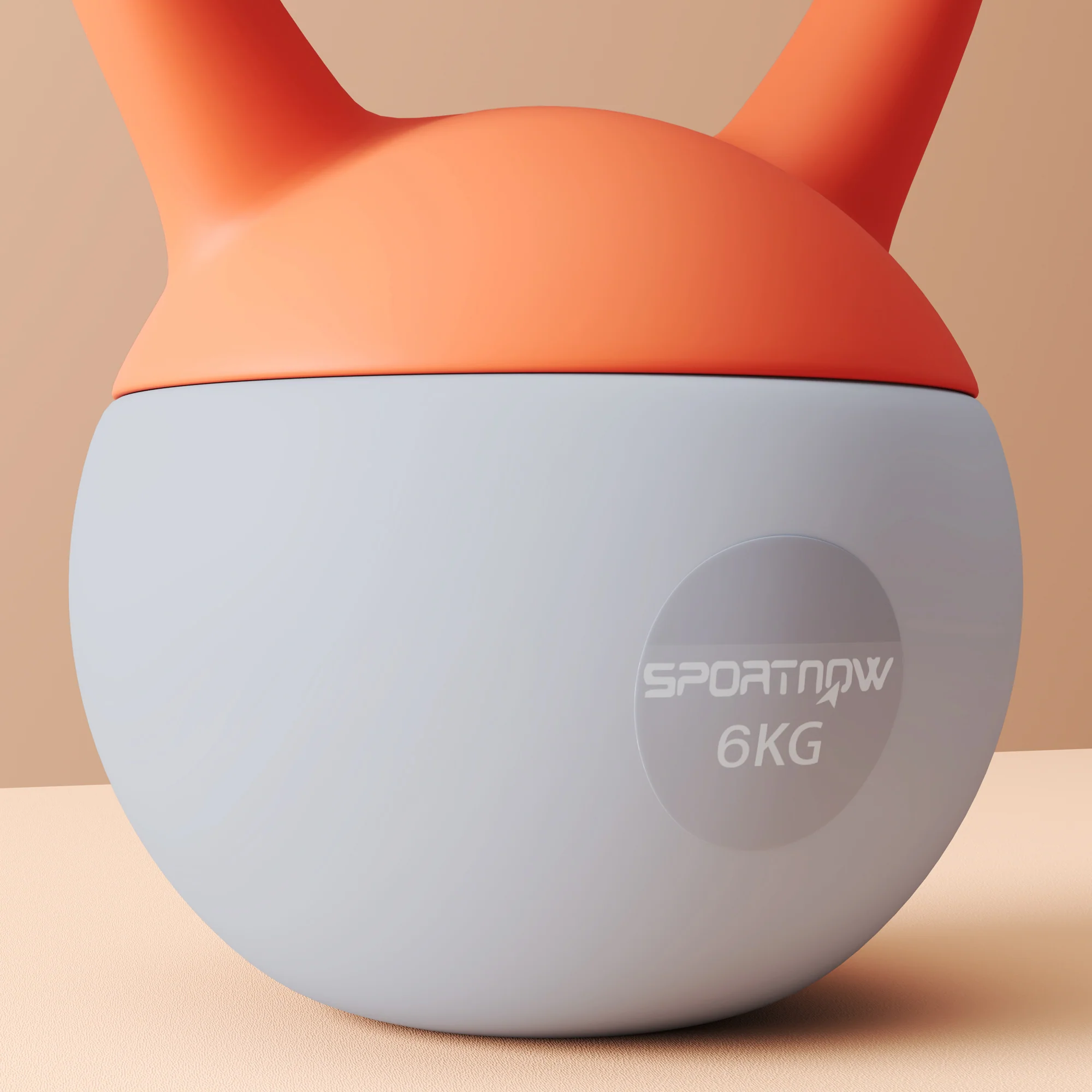 SPORTNOW Kettlebell W/ Soft Body And Non-Slip Handle, Orange And Grey - Image 17