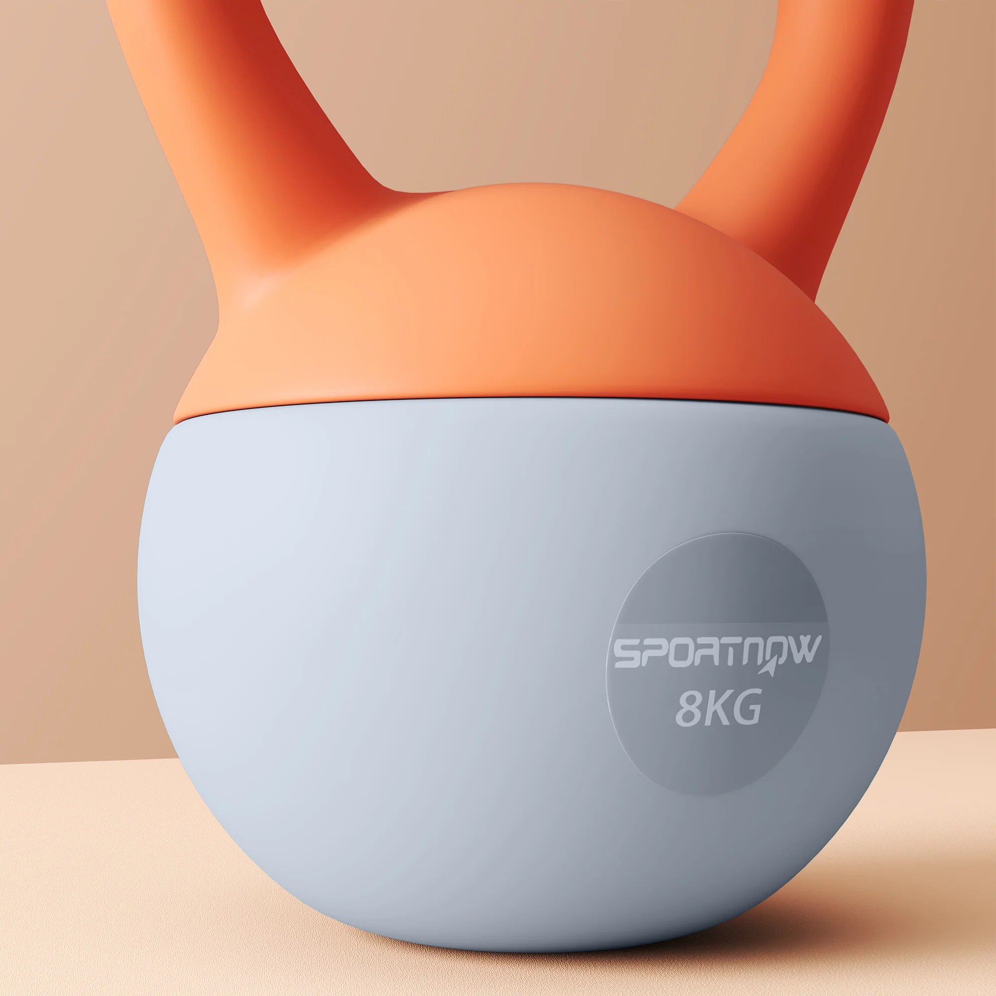 SPORTNOW Kettlebell W/ Soft Body And Non-Slip Handle, Orange And Grey - Image 26