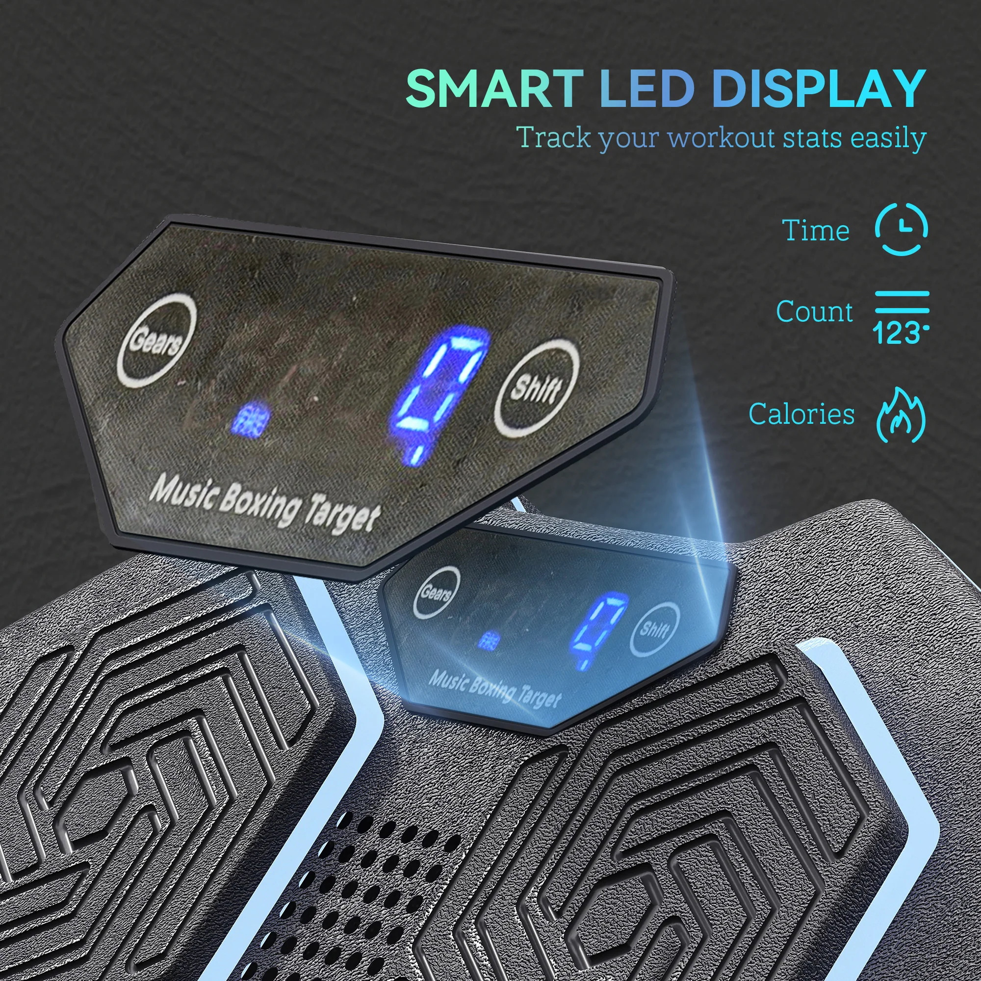SPORTNOW Music Boxing Machine with Bluetooth Connection and LED Light - Image 6
