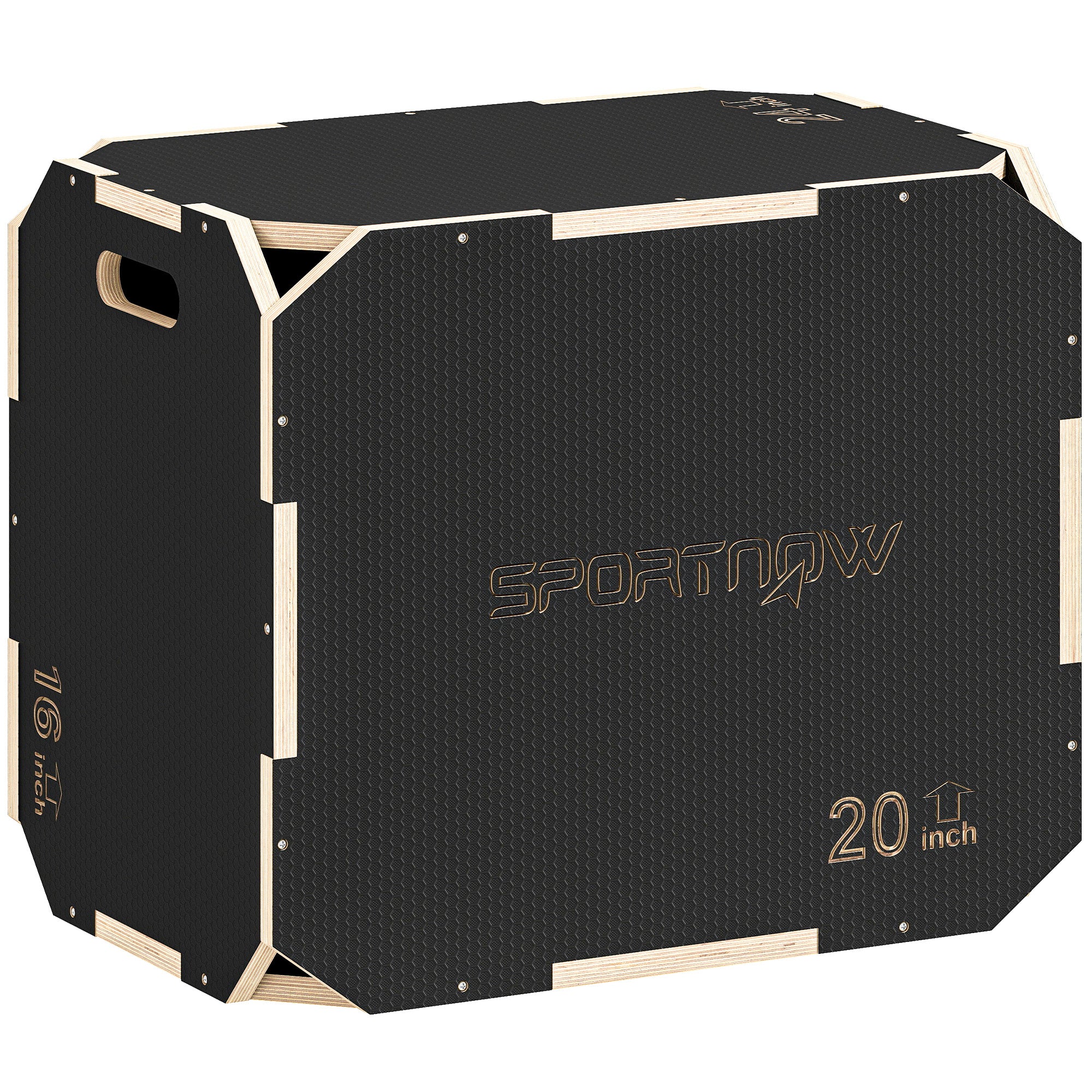 SPORTNOW Non-Slip Plyo Box, Corner-free Wooden Jump Box - Image 19