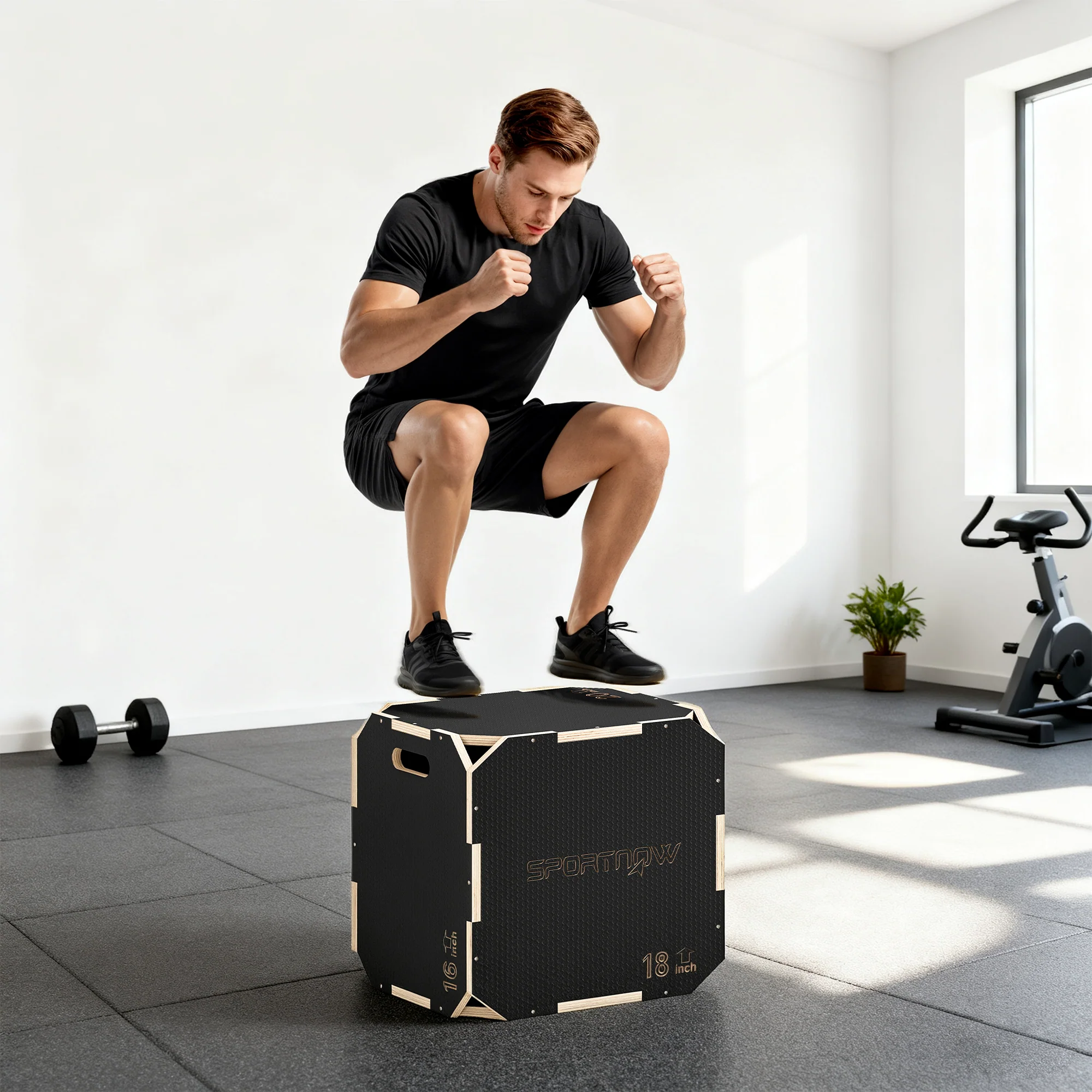 SPORTNOW Non-Slip Plyo Box, Corner-free Wooden Jump Box - Image 20