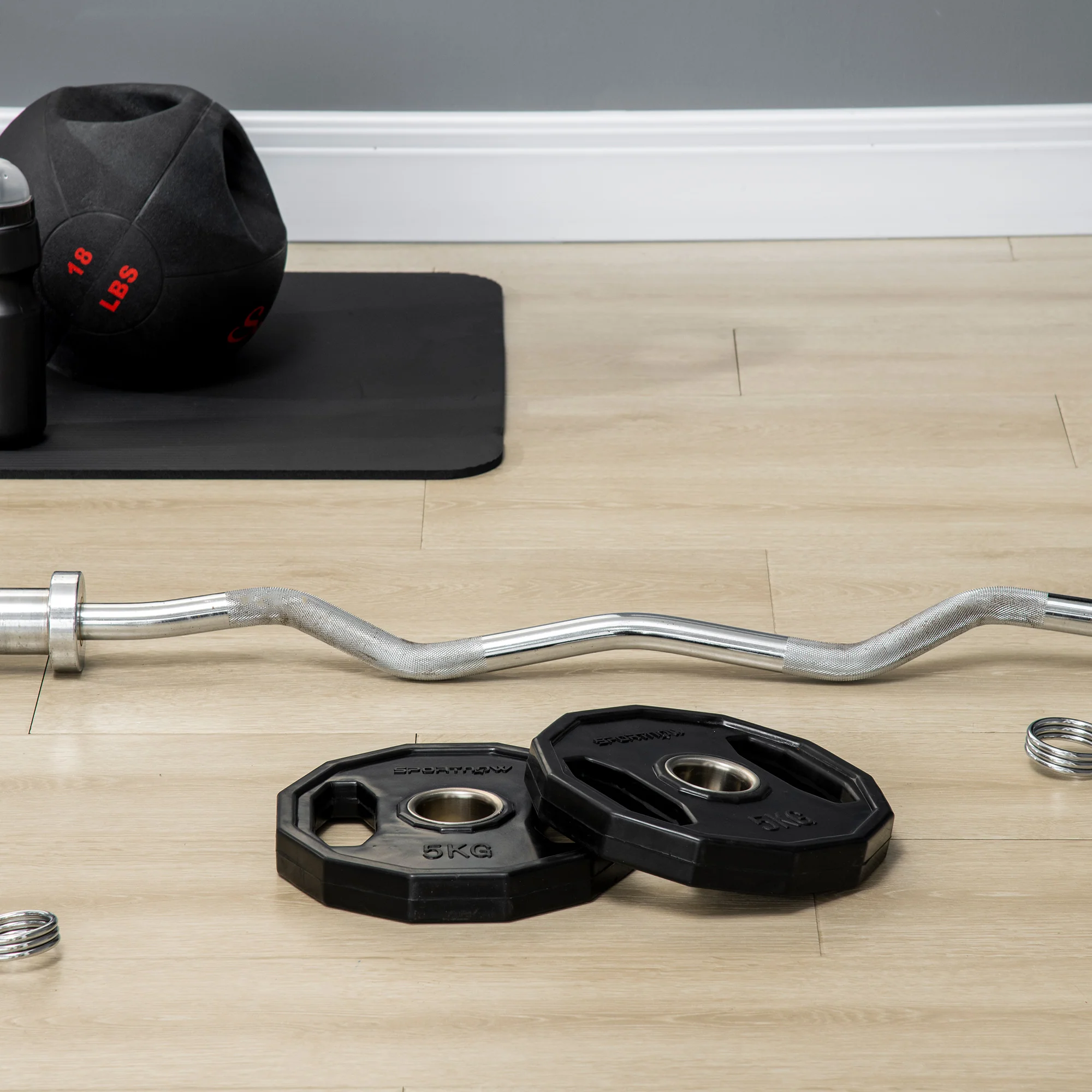 SPORTNOW Olympic Weight Plates Set With 2inch - 5cm Holes For Home Gym - Image 7