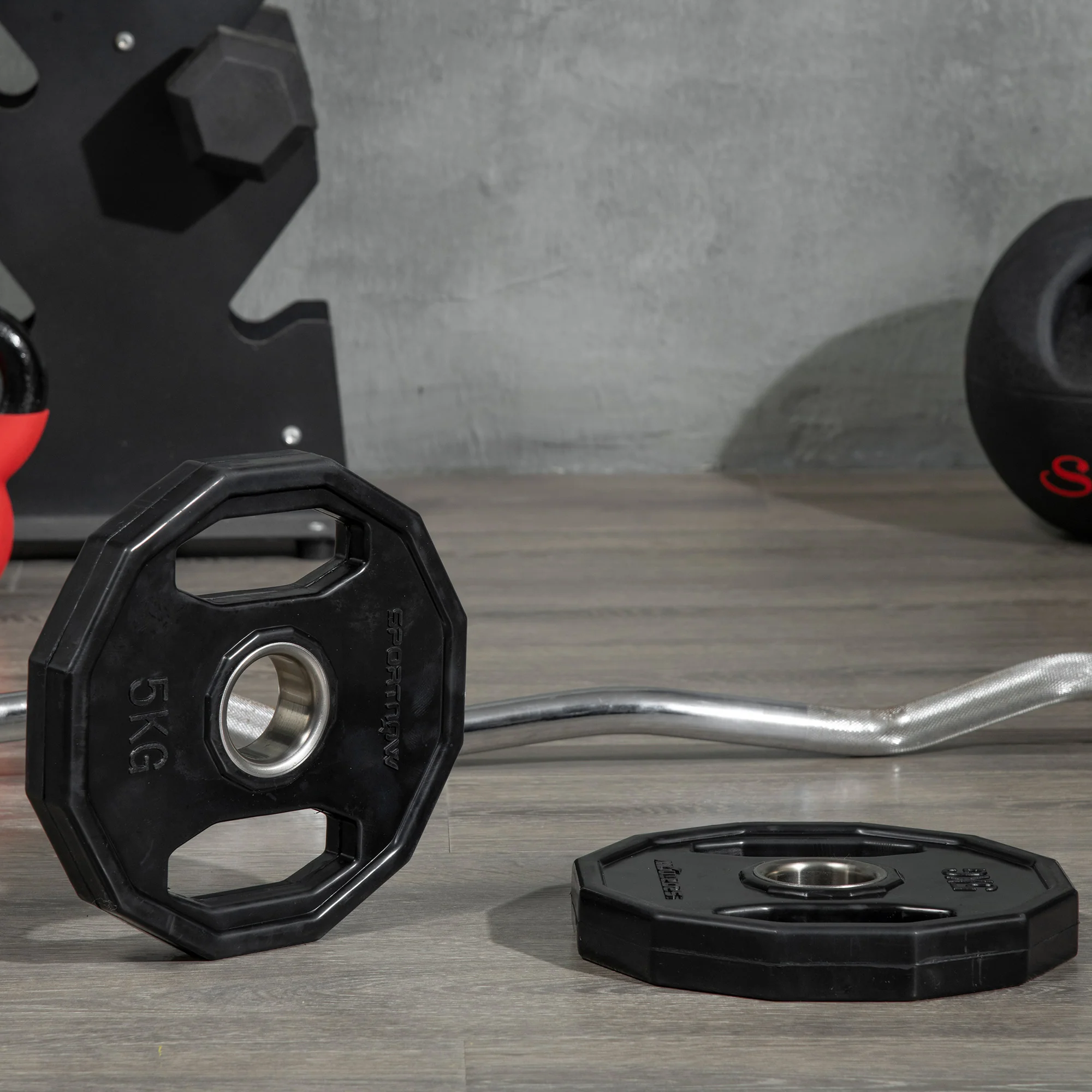 SPORTNOW Olympic Weight Plates Set With 2inch - 5cm Holes For Home Gym - Image 9