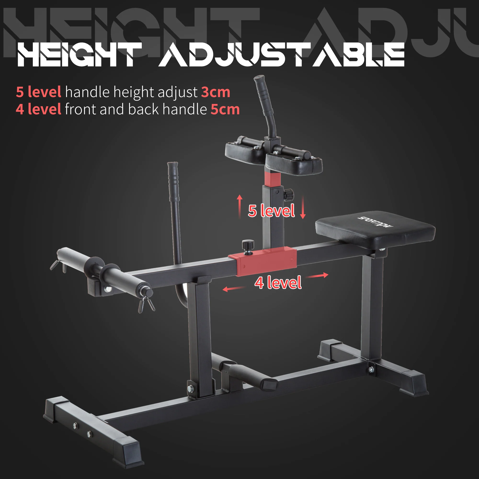 SPORTNOW Seated Adjustable Leg Extension Machine With Plate Loaded - Image 3