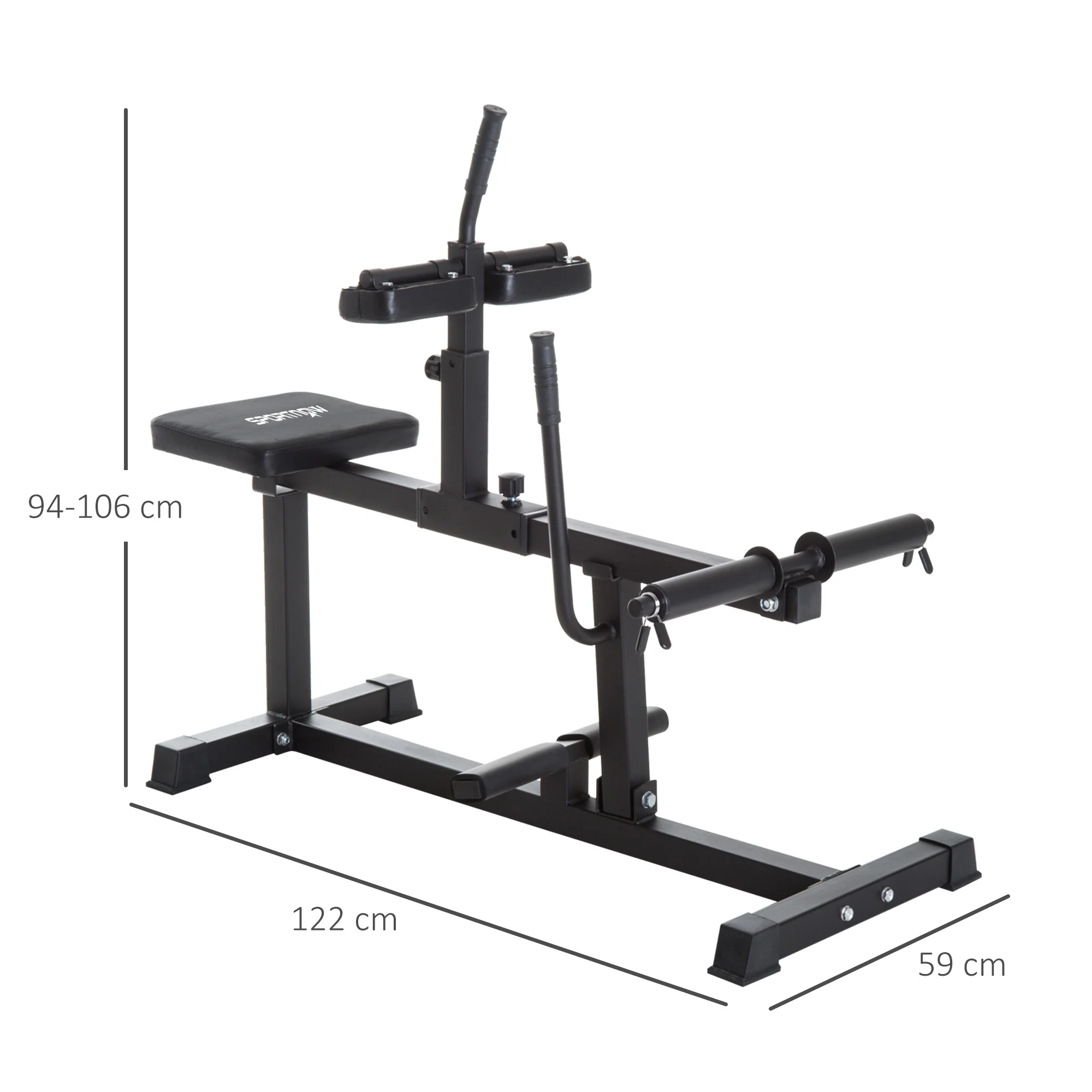 SPORTNOW Seated Adjustable Leg Extension Machine With Plate Loaded - Image 5