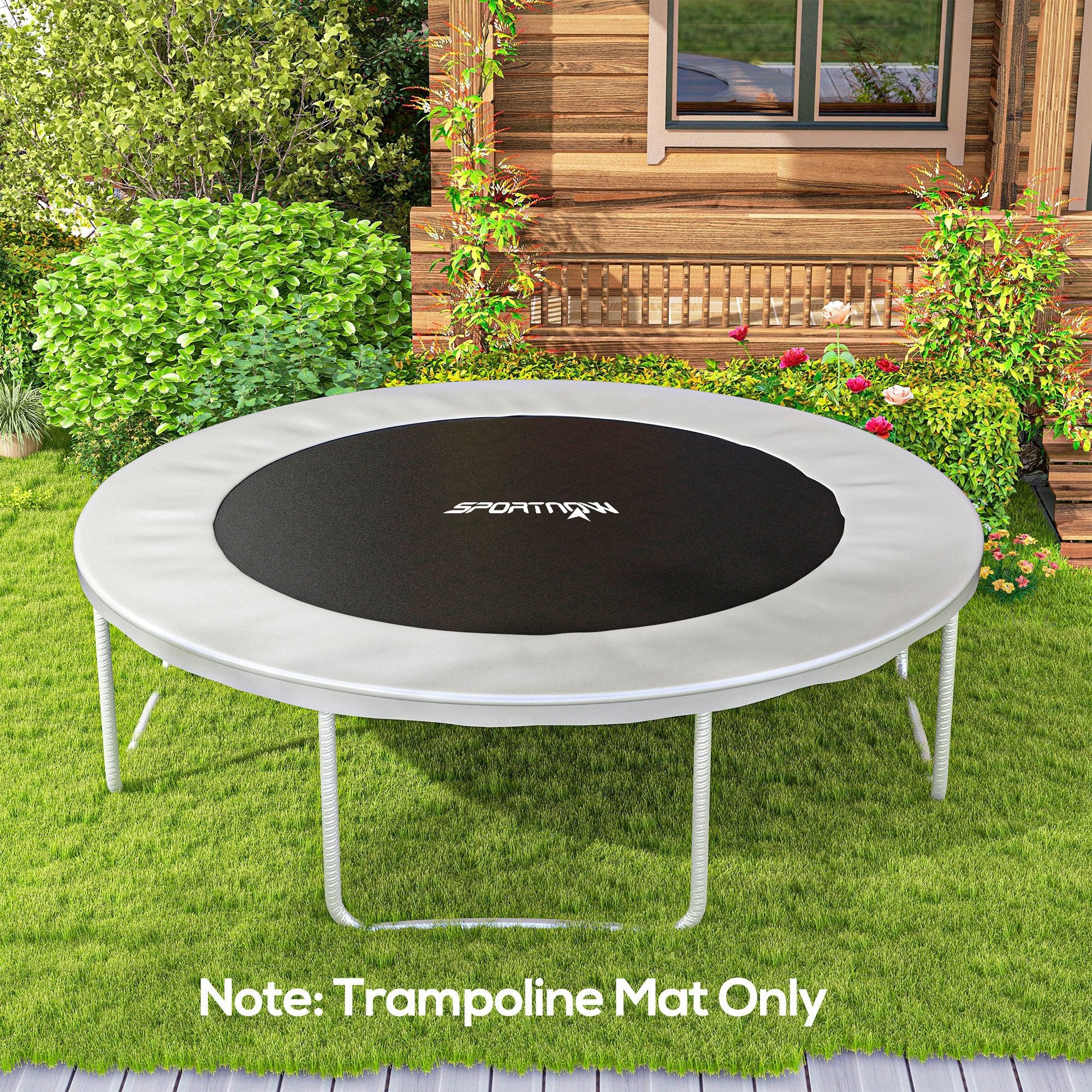 SPORTNOW Trampoline Mat with 54 V-Hooks, for 10ft Trampoline, Black - Image 2
