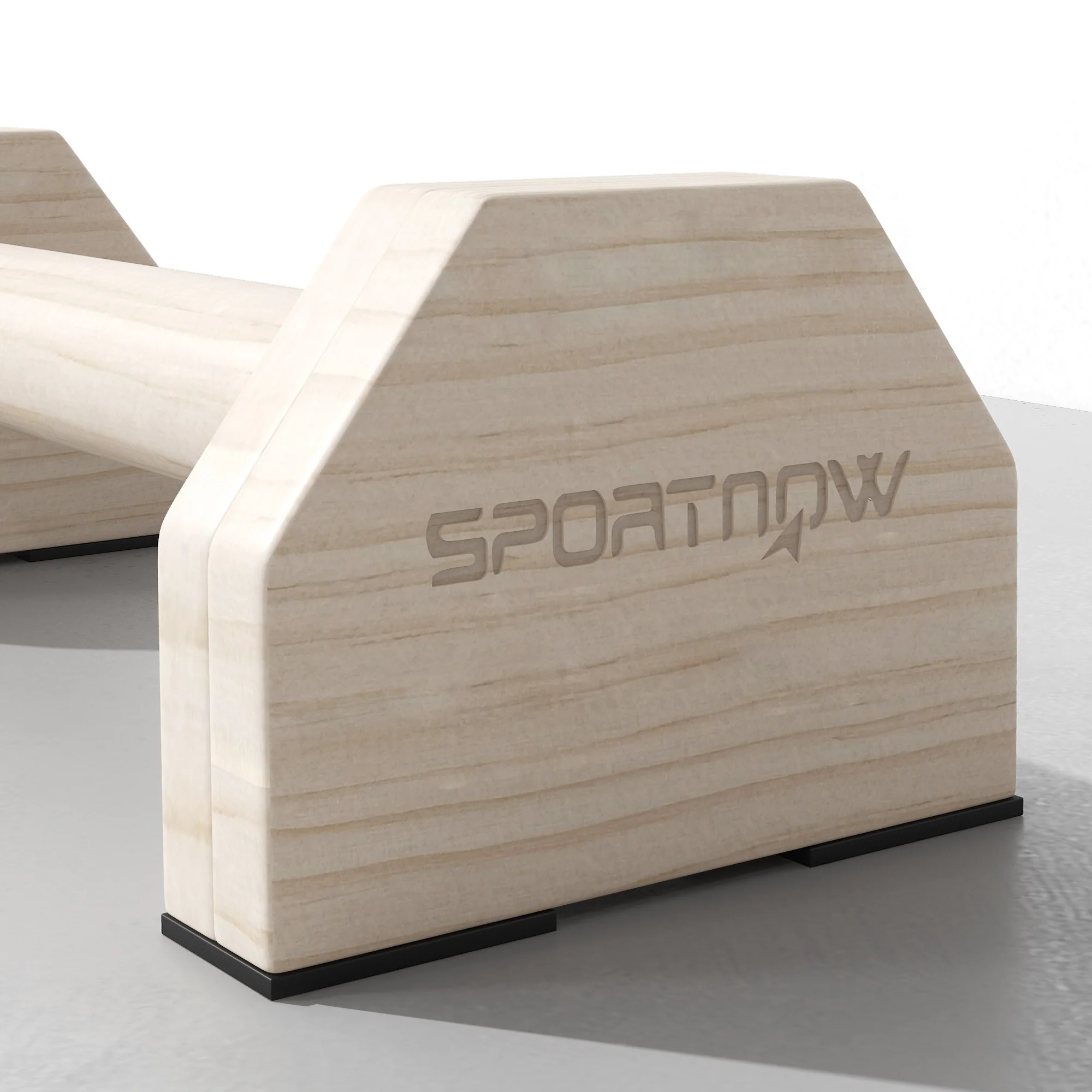 SPORTNOW Wooden Parallettes Push Up Bars Calisthenics Equipment for Home Gym - Image 9