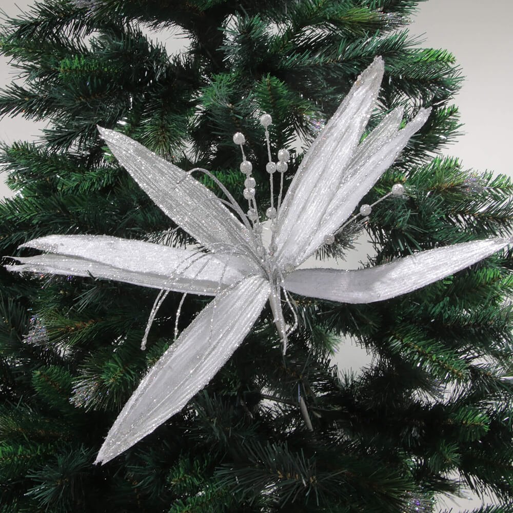 Christmas Sparkle Super Flower Decoration Glitter 45cm - Image 11
