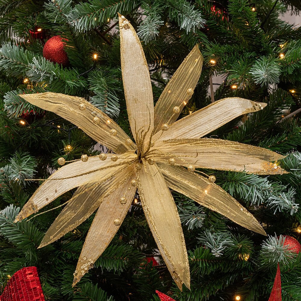 Christmas Sparkle Super Flower Decoration Glitter 45cm - Image 2
