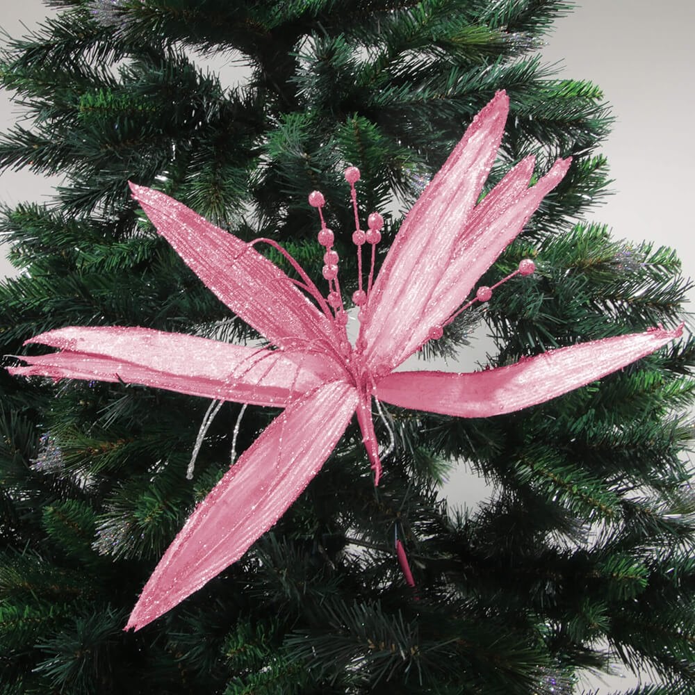 Christmas Sparkle Super Flower Decoration Glitter 45cm - Image 5