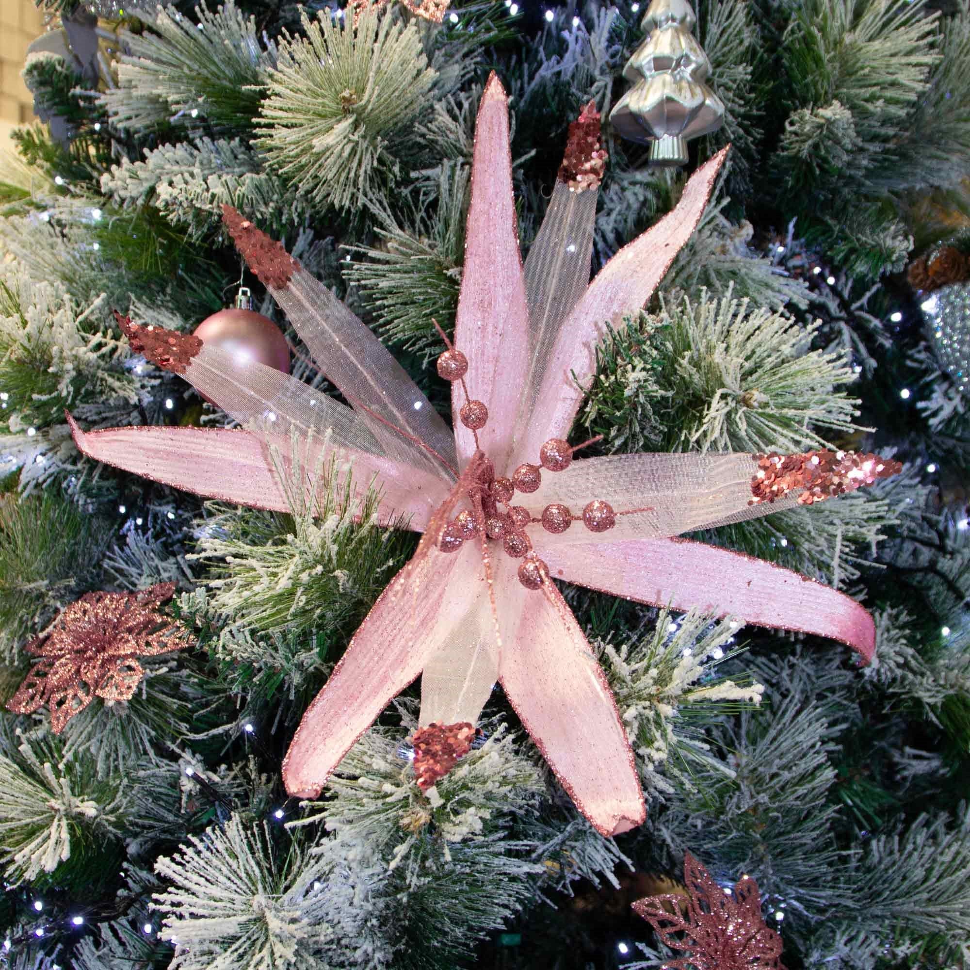 Christmas Sparkle Super Flower Decoration Glitter 45cm - Image 14