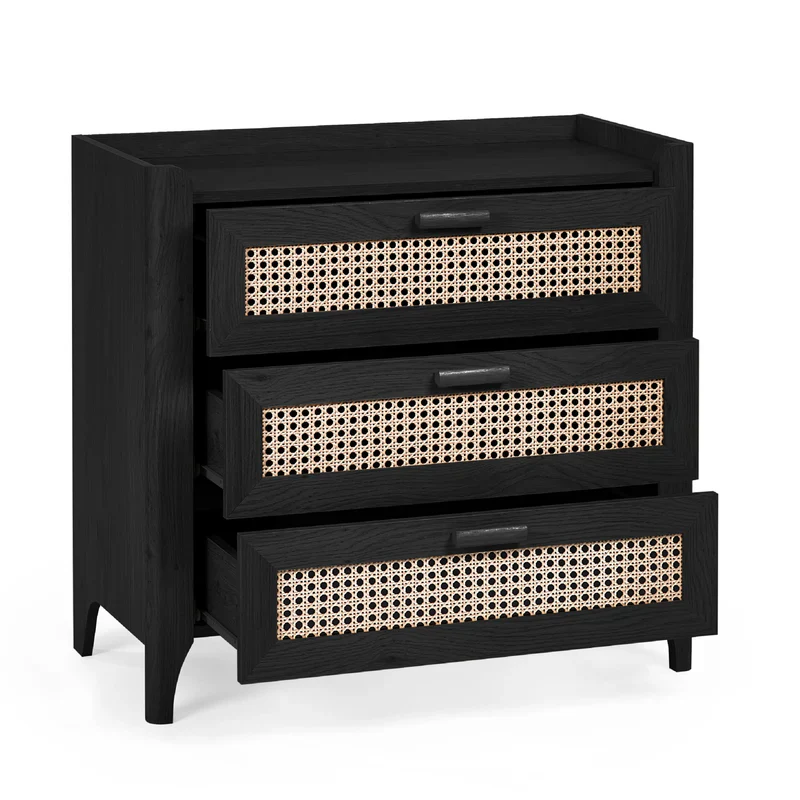 Sydney 3 Drawer Chest - Black Ash - Image 5