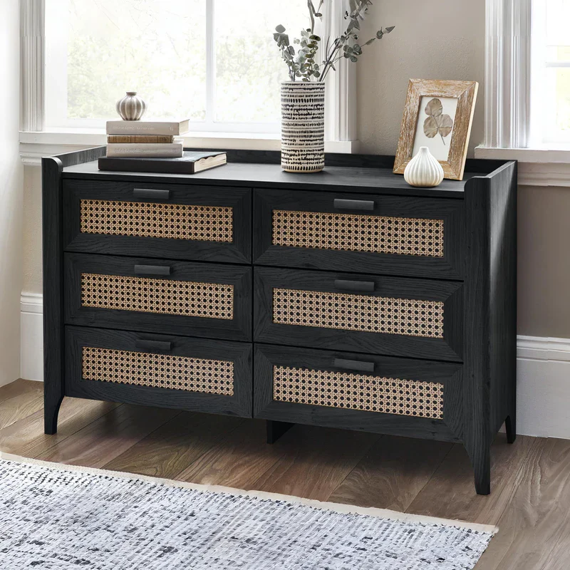 Sydney 6 Drawer Wide Chest - Black Ash - Image 4
