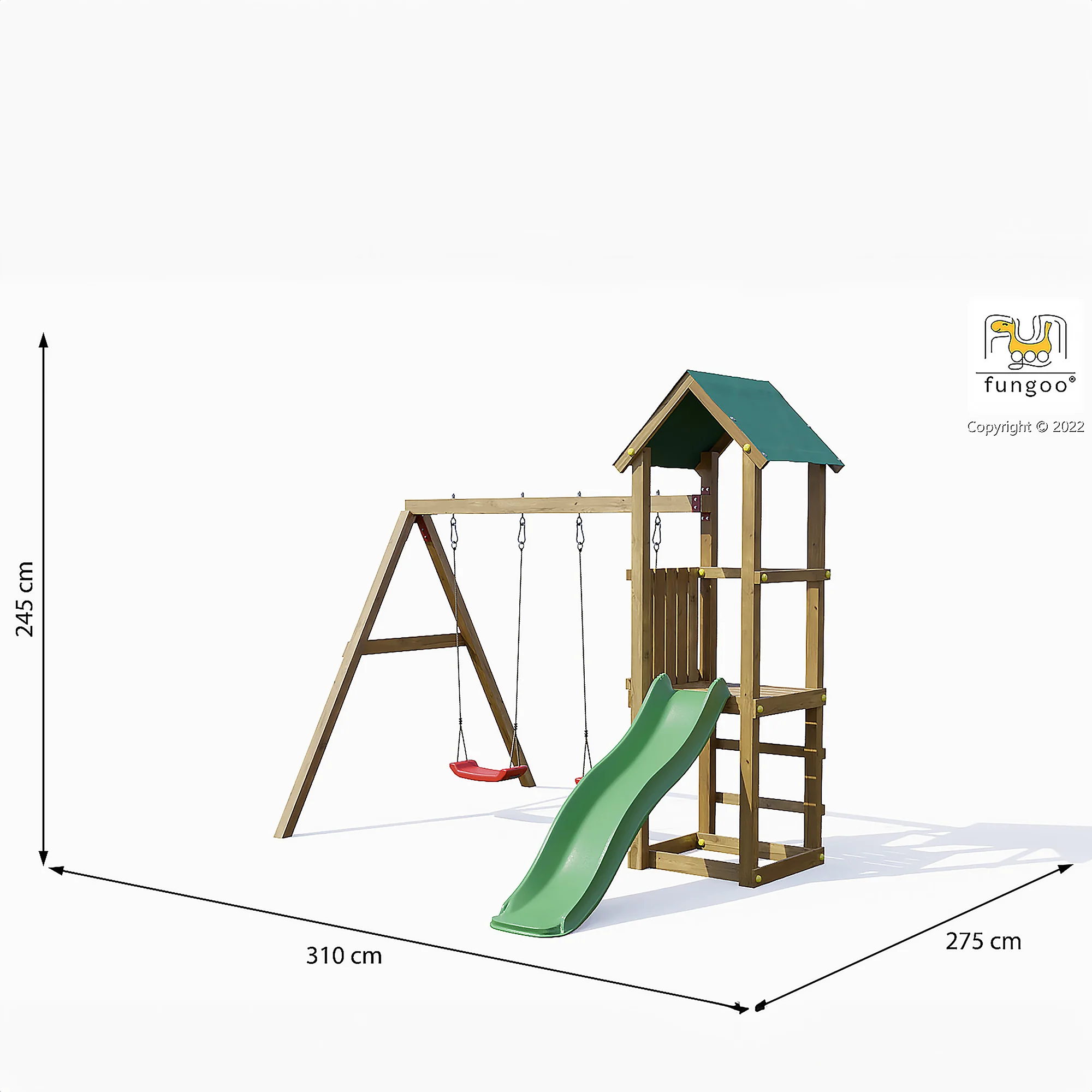 The Glide & Ride Lucas Playfort - Climbing Frame With Swings And Slide - Image 5