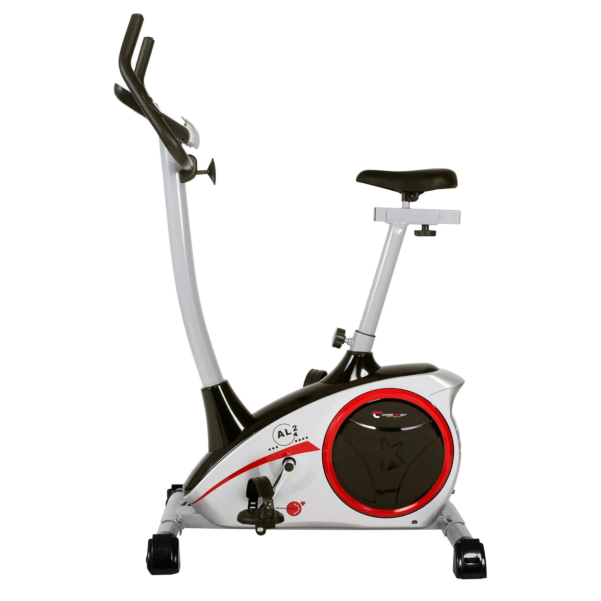 TopSports Exercise Bike Ergometer AL 2 Silver - Image 2