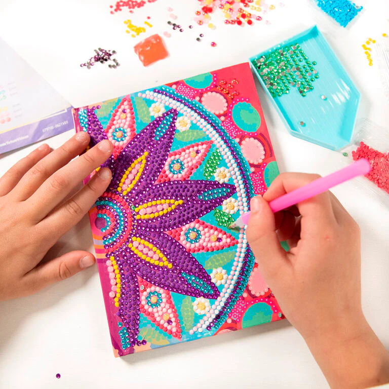 Totum Diamond Paint Notebook Flower Madala Pink - Image 4