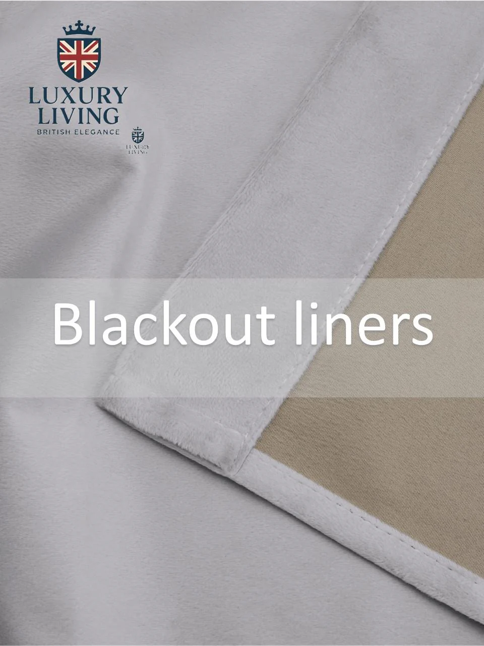 Triple Woven Blackout Velvet Ring Top Curtains with Cascading Diamante Studs Silver - Image 3
