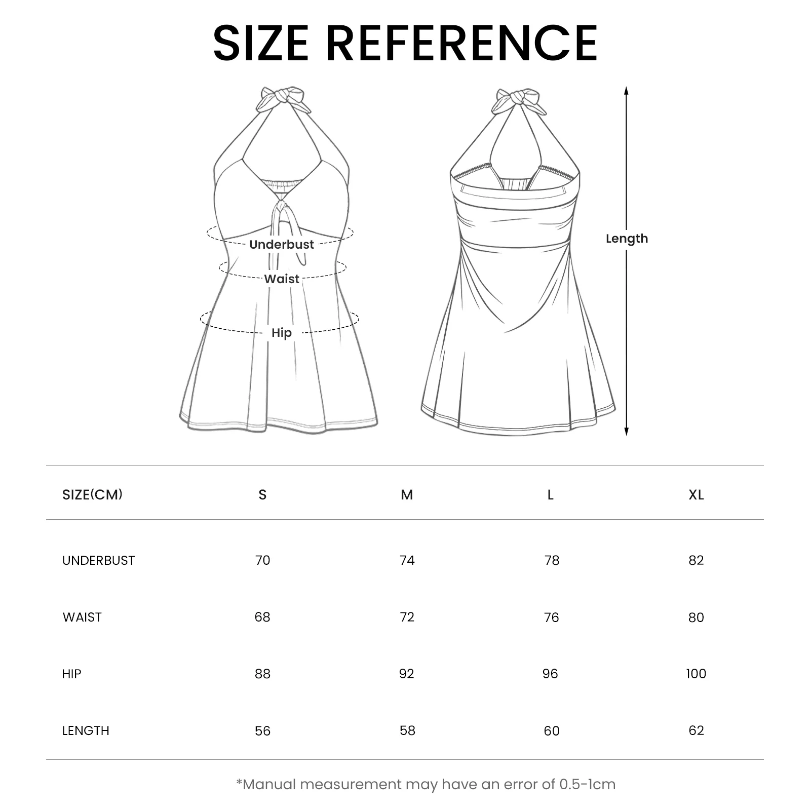 Tummy Control One-Piece Swimsuit Swim Dress Black & White Stripe - Image 7