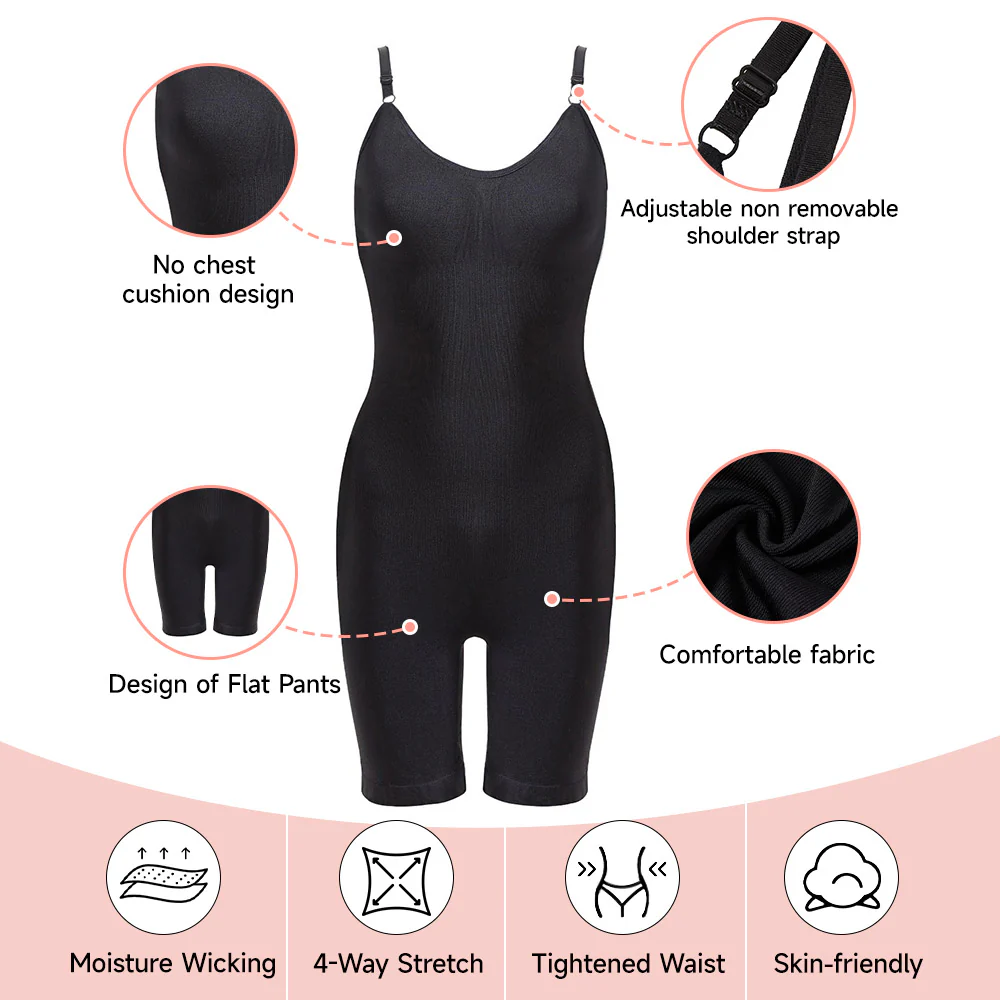 Tummy Control Seamless Boyshorts Sculpting Shapewear Bodysuit - Image 6