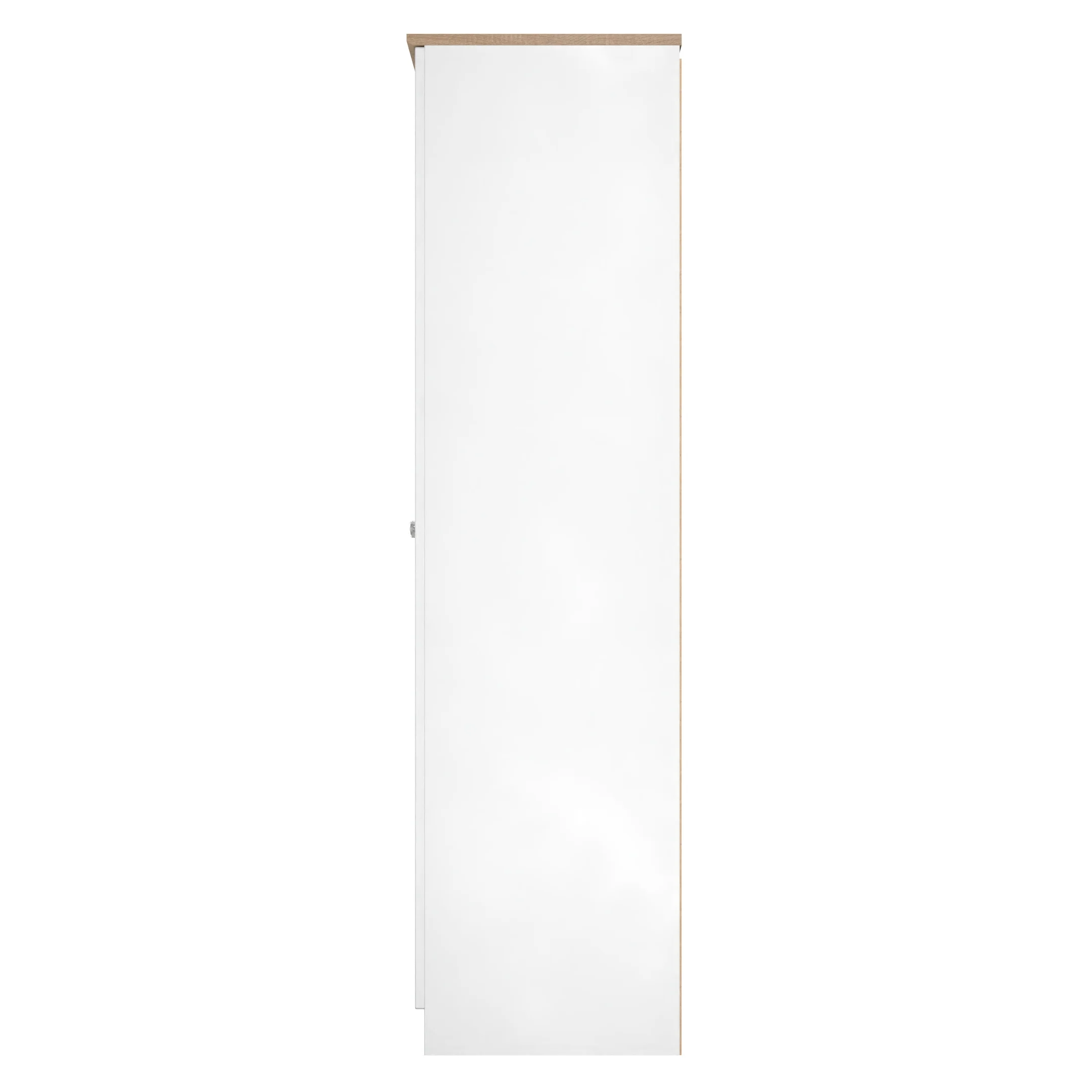 Tutbury Ready Assembled 2 Door Wardrobe in White Ash & Bardolino Oak - Image 3