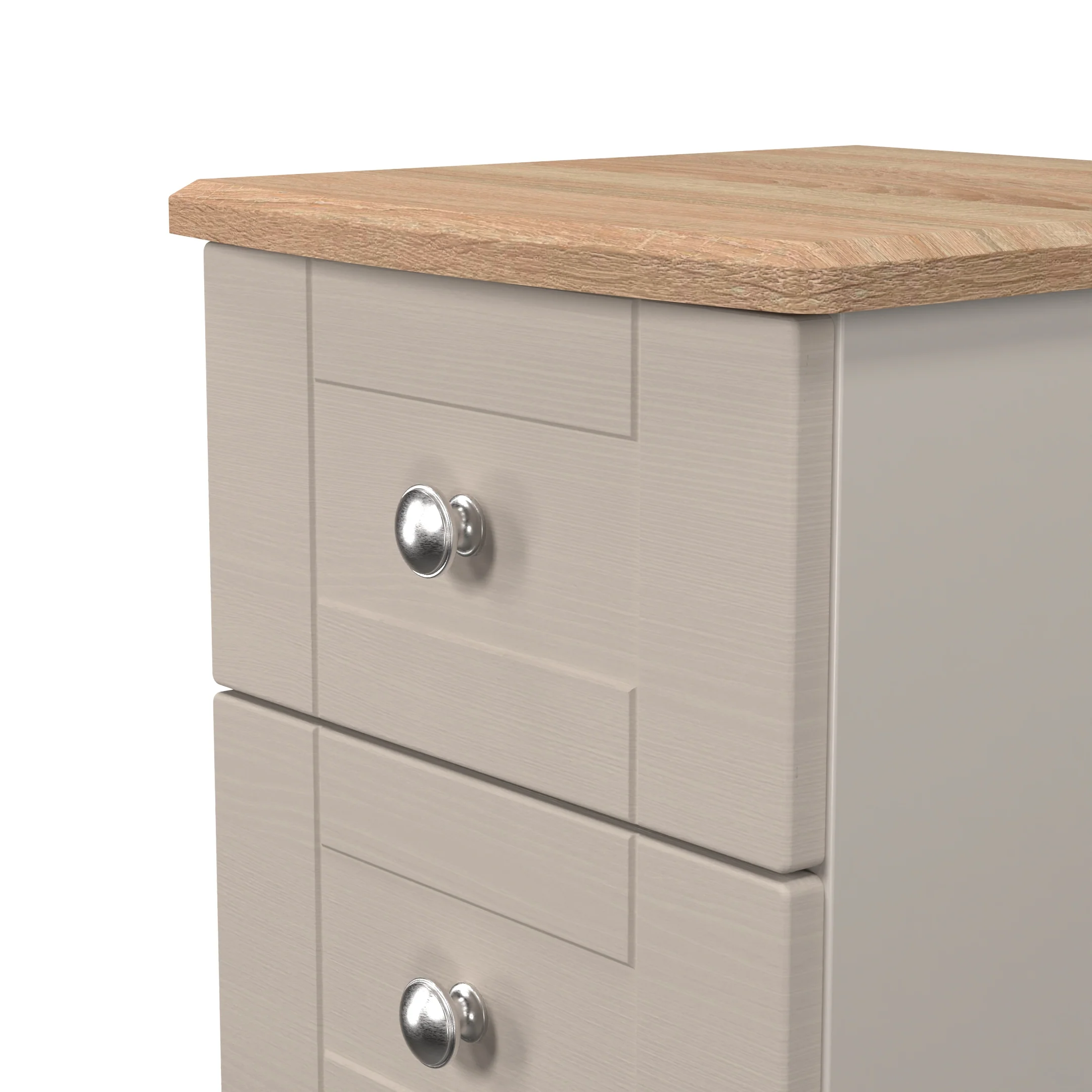 Tutbury Ready Assembled 2 Drawer Bedside Cabinet in Kashmir Ash & Bardolino Oak - Image 5