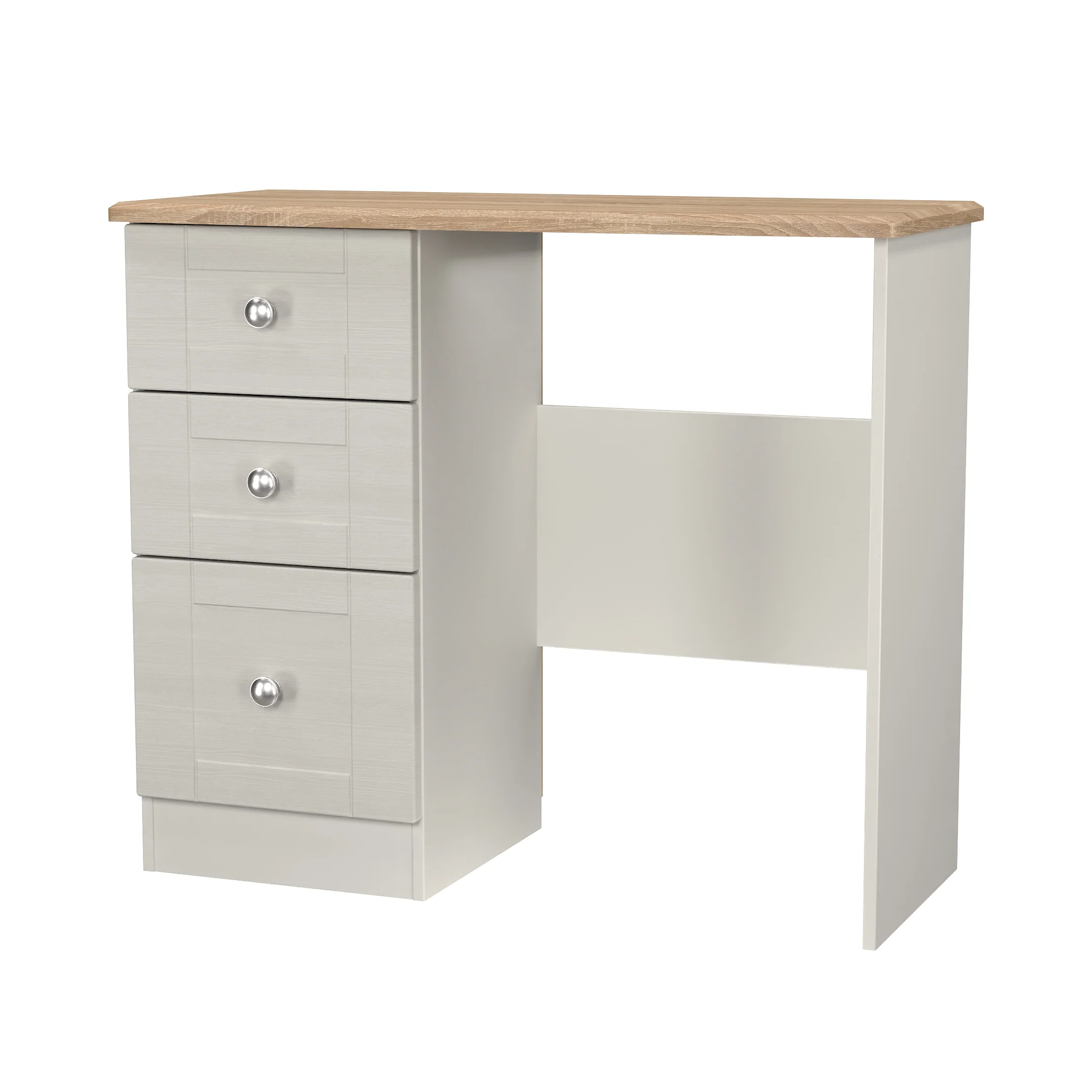 Tutbury Ready Assembled Vanity in Grey Ash & Bardolino Oak - Image 4