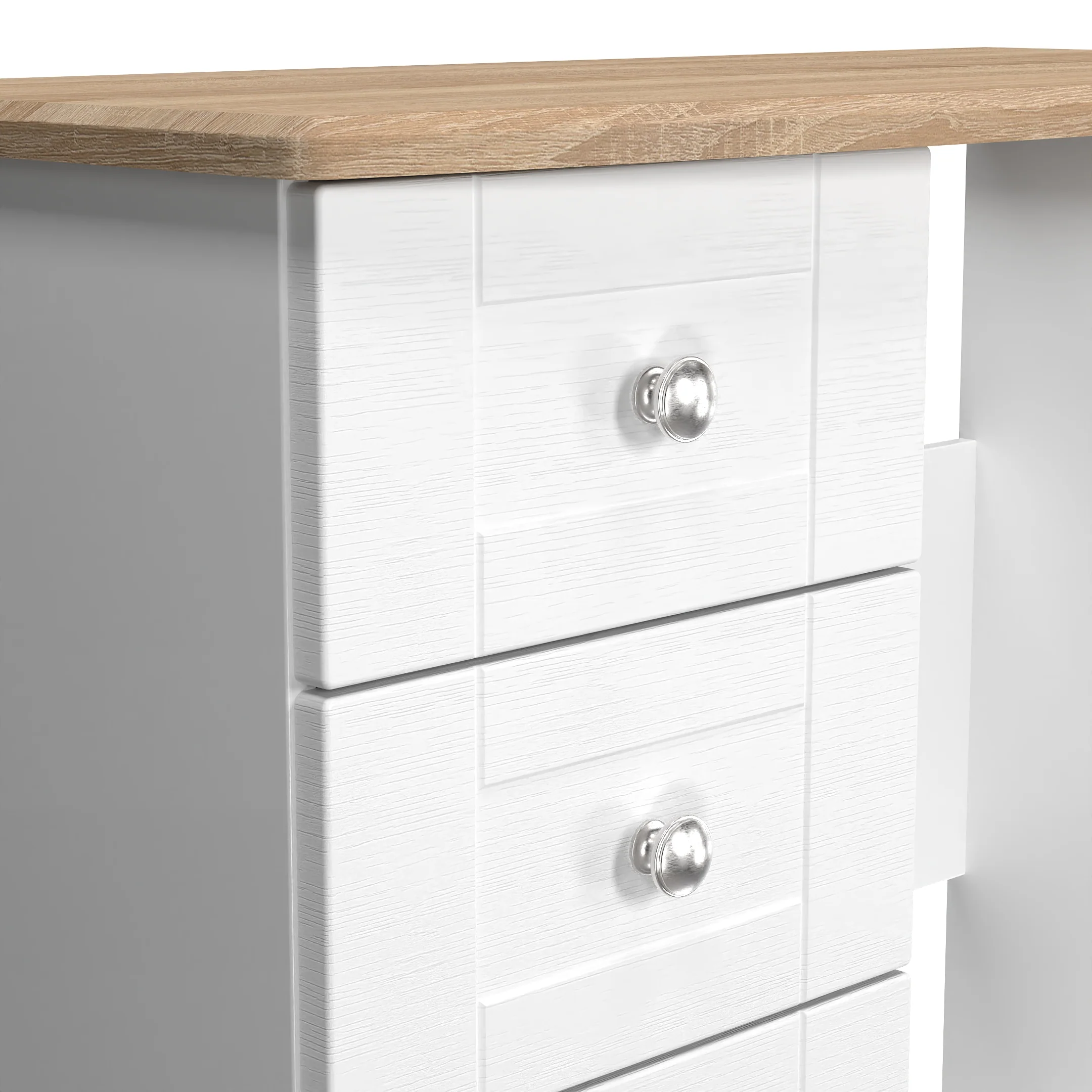 Tutbury Ready Assembled Vanity in White Ash & Bardolino Oak - Image 5