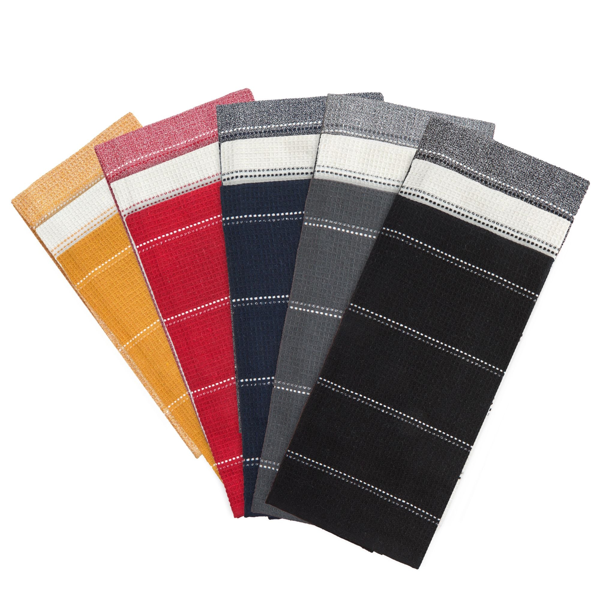 Utopia 3 Pack Kitchen Tea Towel Set in Red - Image 4