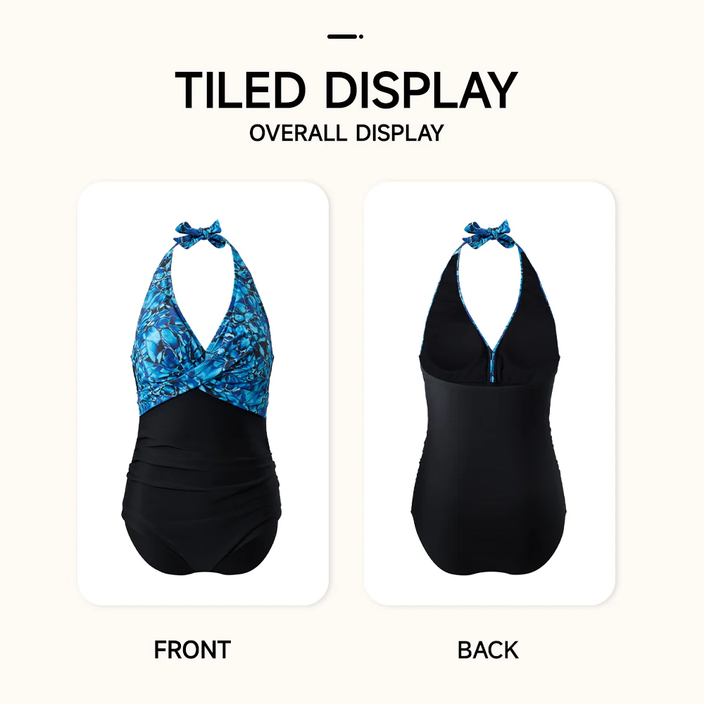 V-Neck One-Piece Swimsuit - Image 5