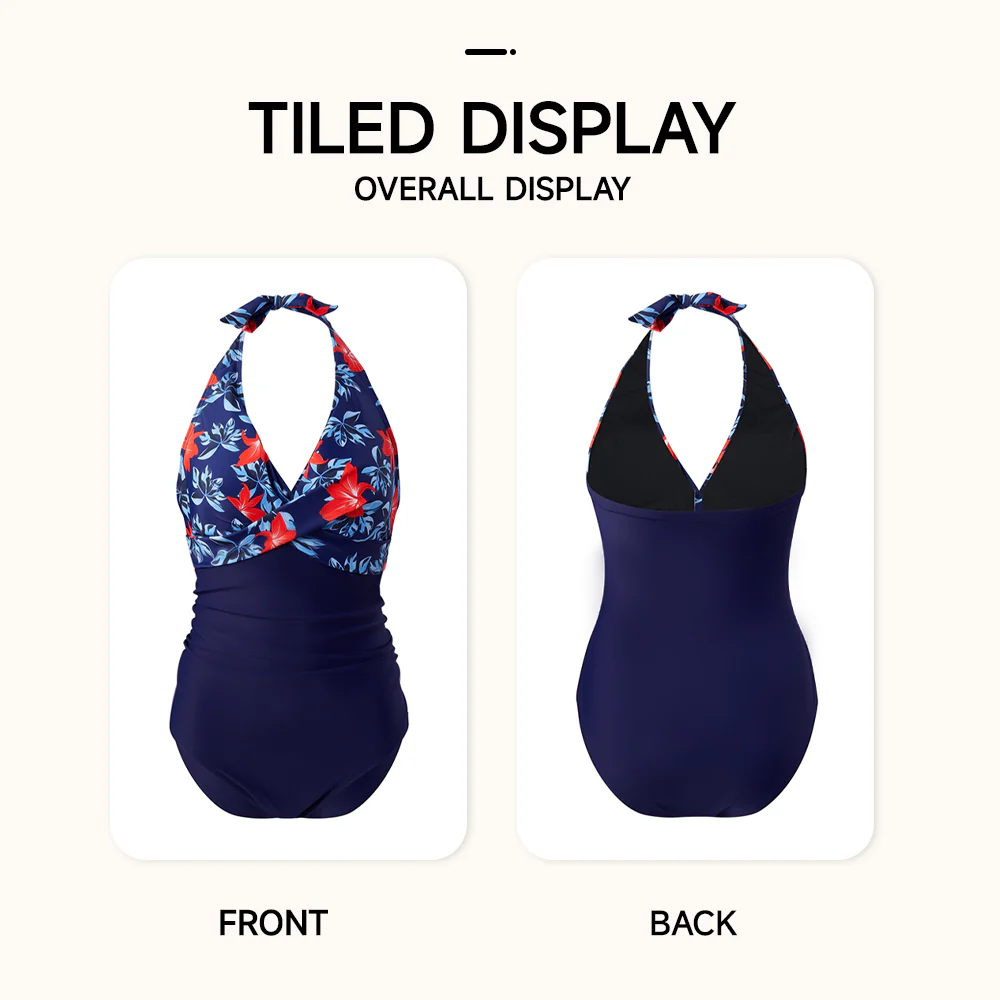 V-Neck One-Piece Swimsuit - Image 5