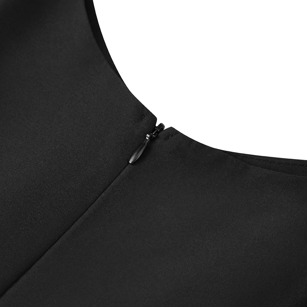 V-neck Sleeveless Dress with Ruffled Hem - Image 6
