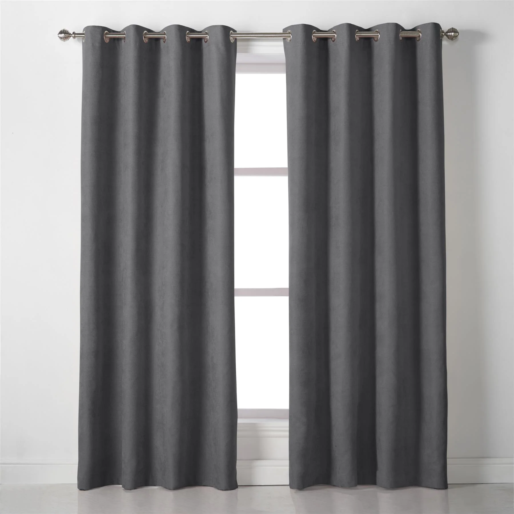 Velvet Chenille Unlined Ring Top Curtains - Image 2